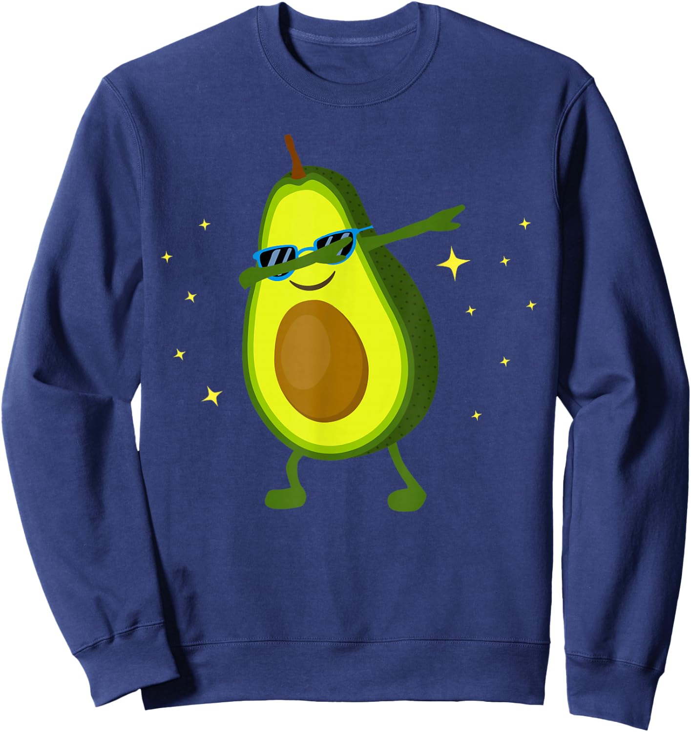 Dabbing Avocado Dabbing Fruit Shirts Vegan Avocado Sweatshirt - Sweatshirt | Navy