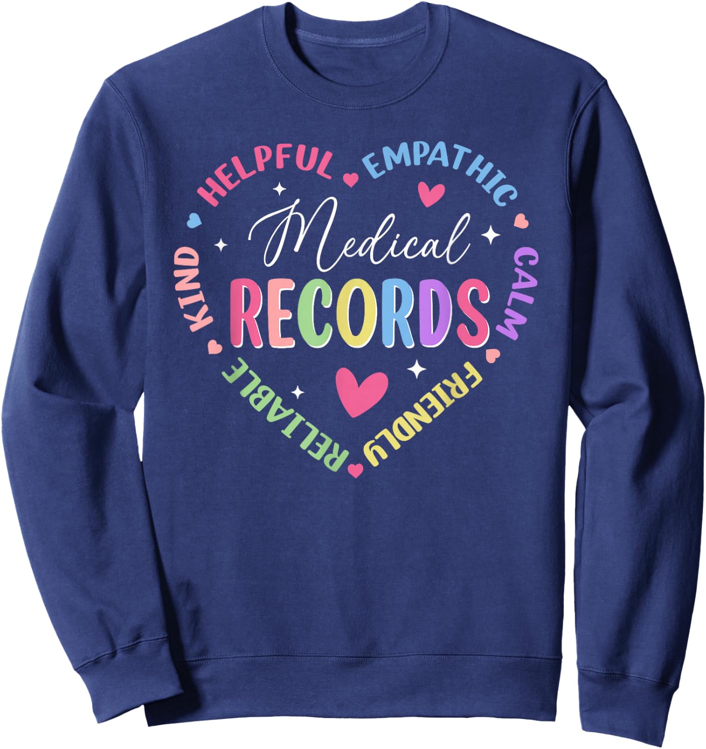 Medical Records Appreciation Circle Medical Records Director Sweatshirt - Sweatshirt | Navy