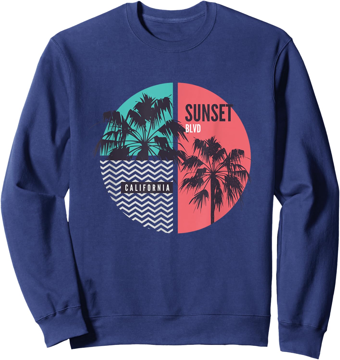 Sunset Blvd Kalifornien Sweatshirt - Sweatshirt | Navy