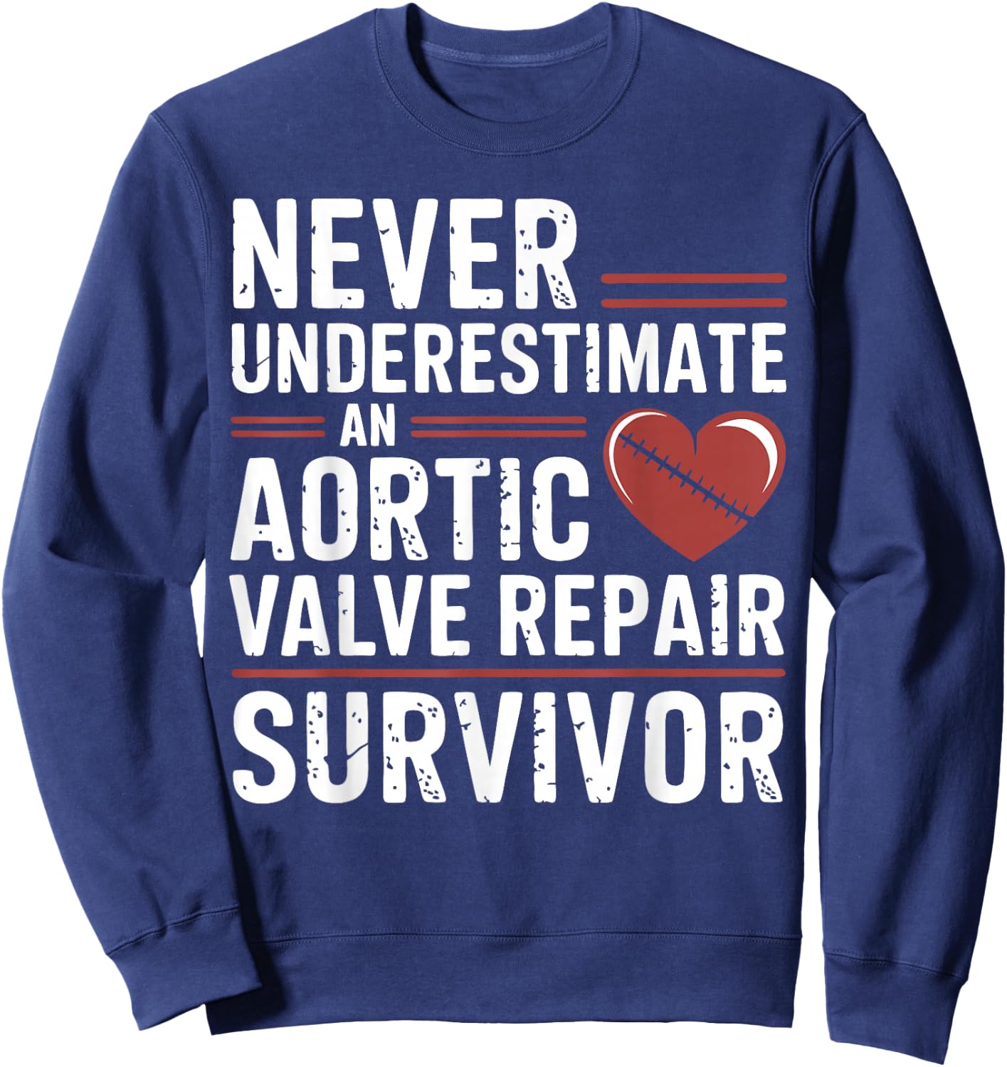 Aortic Valve Repair Survivor Sweatshirt - Sweatshirt | Navy