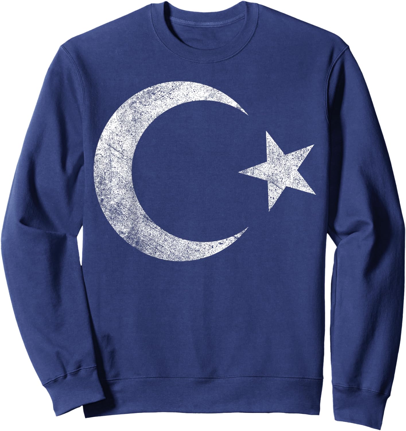 Turkish flag of Turkey cool distressed vintage Türkiye pride Sweatshirt - Sweatshirt | Navy