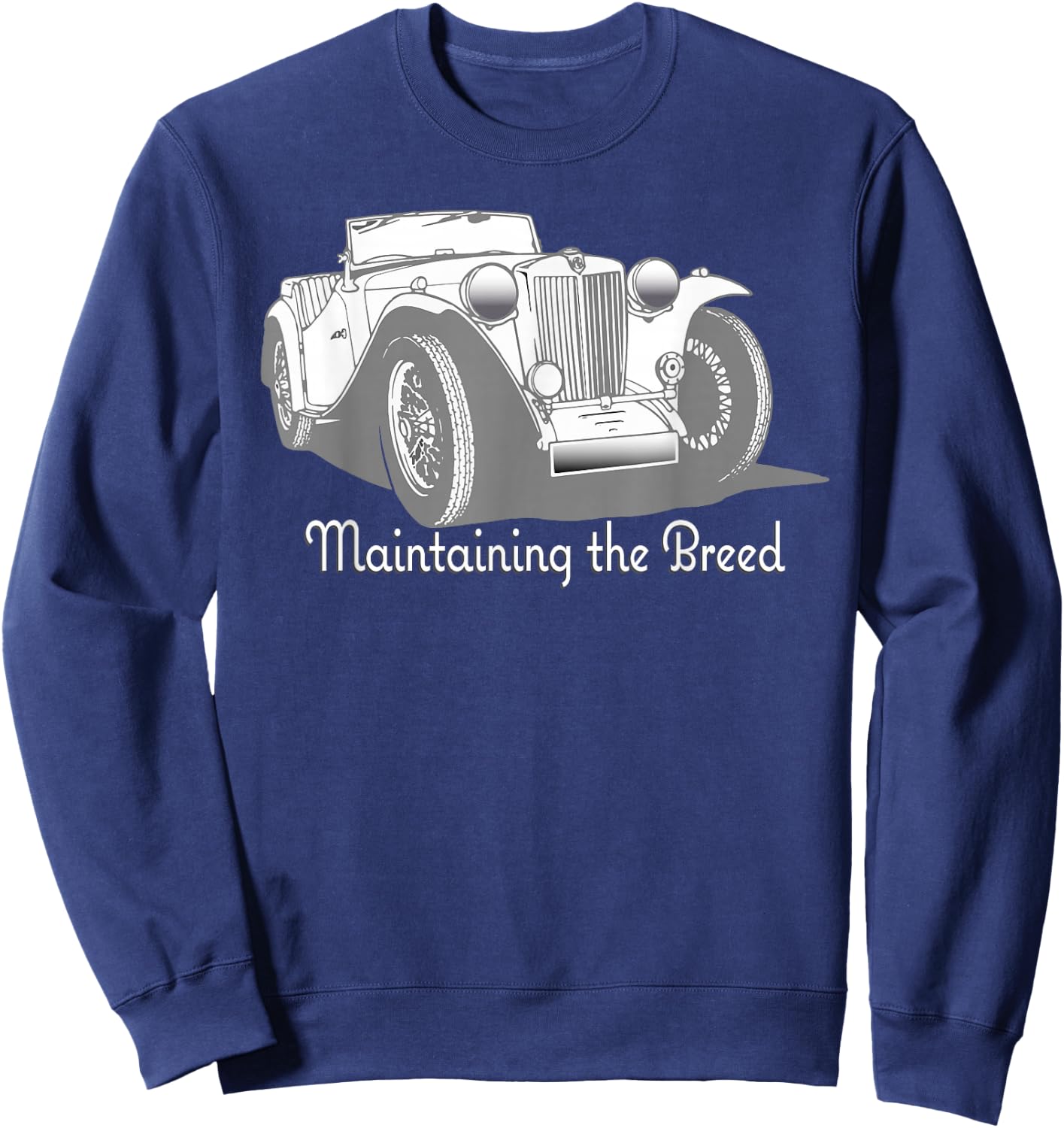Classic MG TC Roadster Sweatshirt - Sweatshirt | Navy