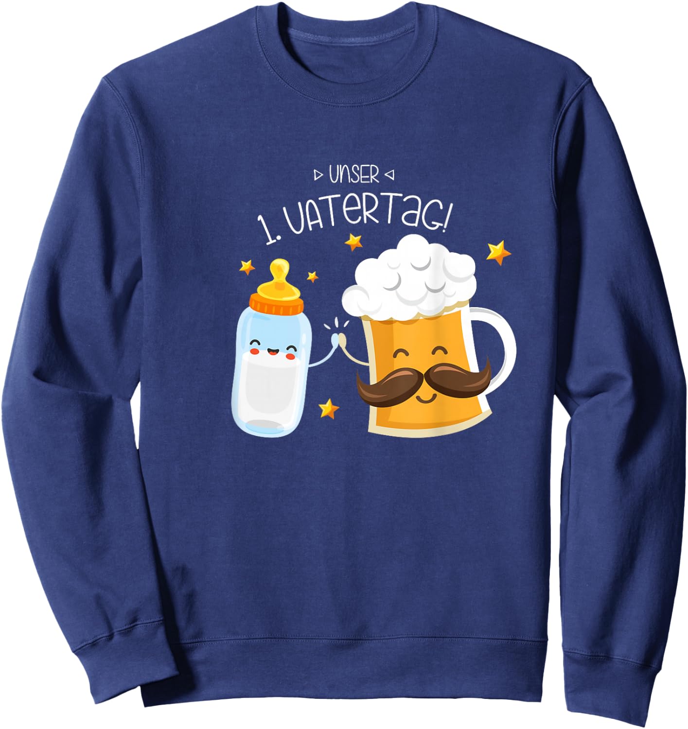Unser erster Vatertag - Partnermotiv für Papa & Baby Sweatshirt - Sweatshirt | Navy