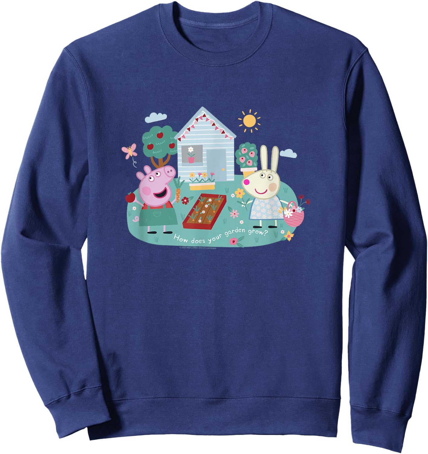Peppa Pig How Does Your Garden Grow? Rebecca & Peppa Sweatshirt - Sweatshirt | Navy