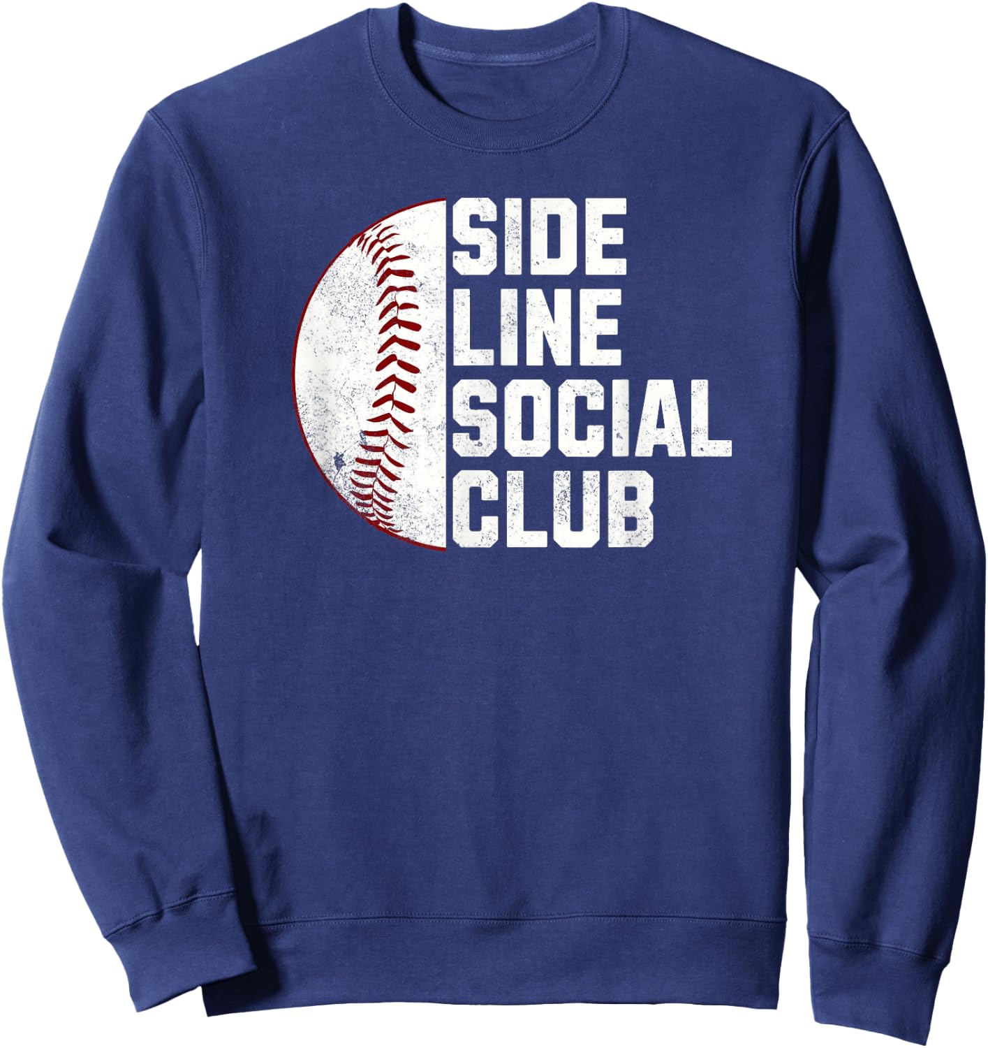 Funny Baseball Sideline Social Club Sweatshirt - Sweatshirt | Navy