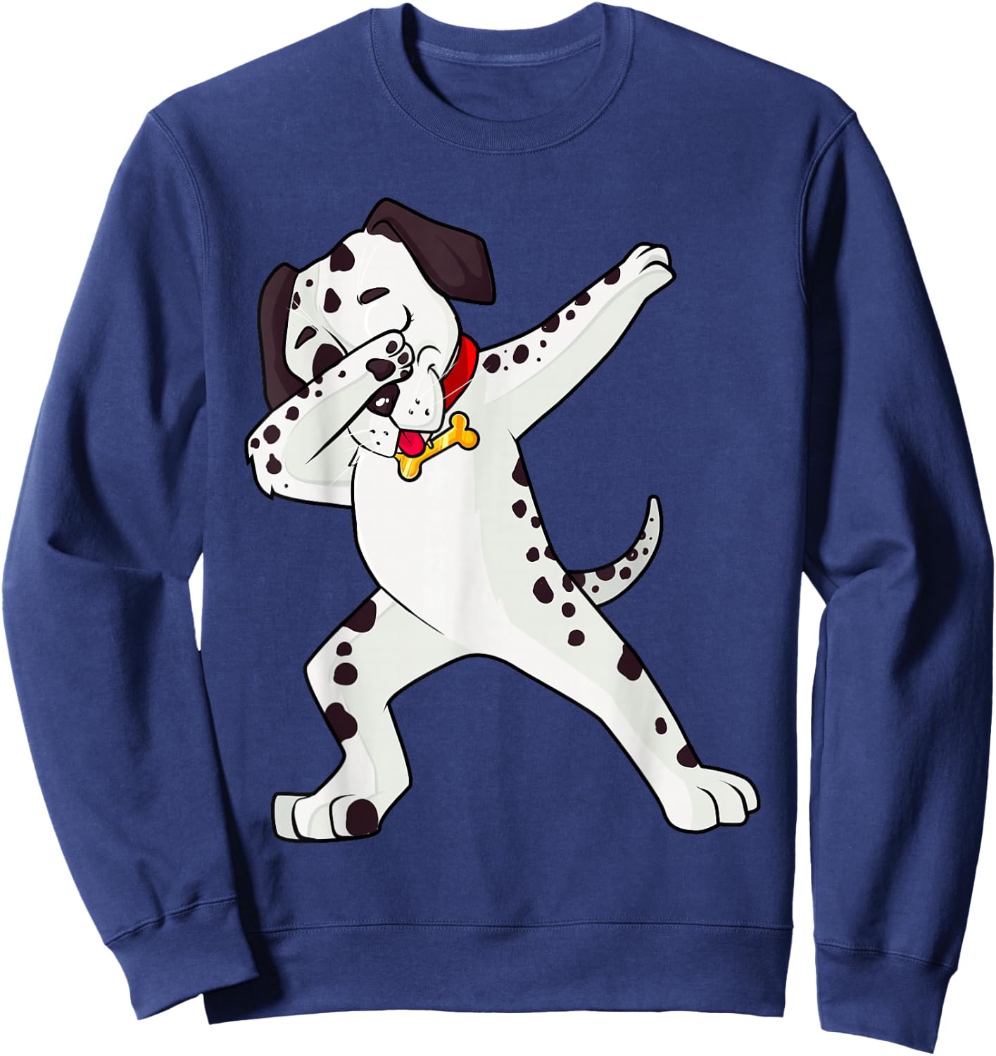 Cool Dabbing Animals Gift Shop Dabbing Dalmatian Dog Puppy -Adults Black Short Sleeve Small Sweatshirt - Sweatshirt | Navy