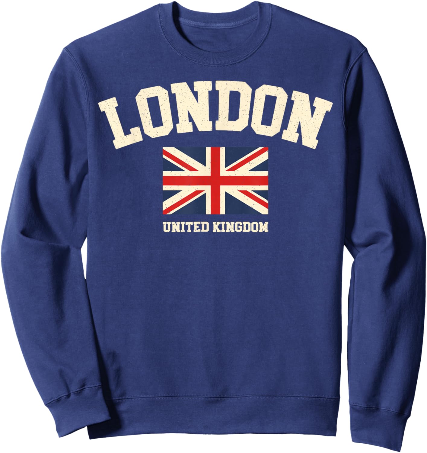Retro Graphic Souvenir London England UK , Black, S Sweatshirt - Sweatshirt | Navy