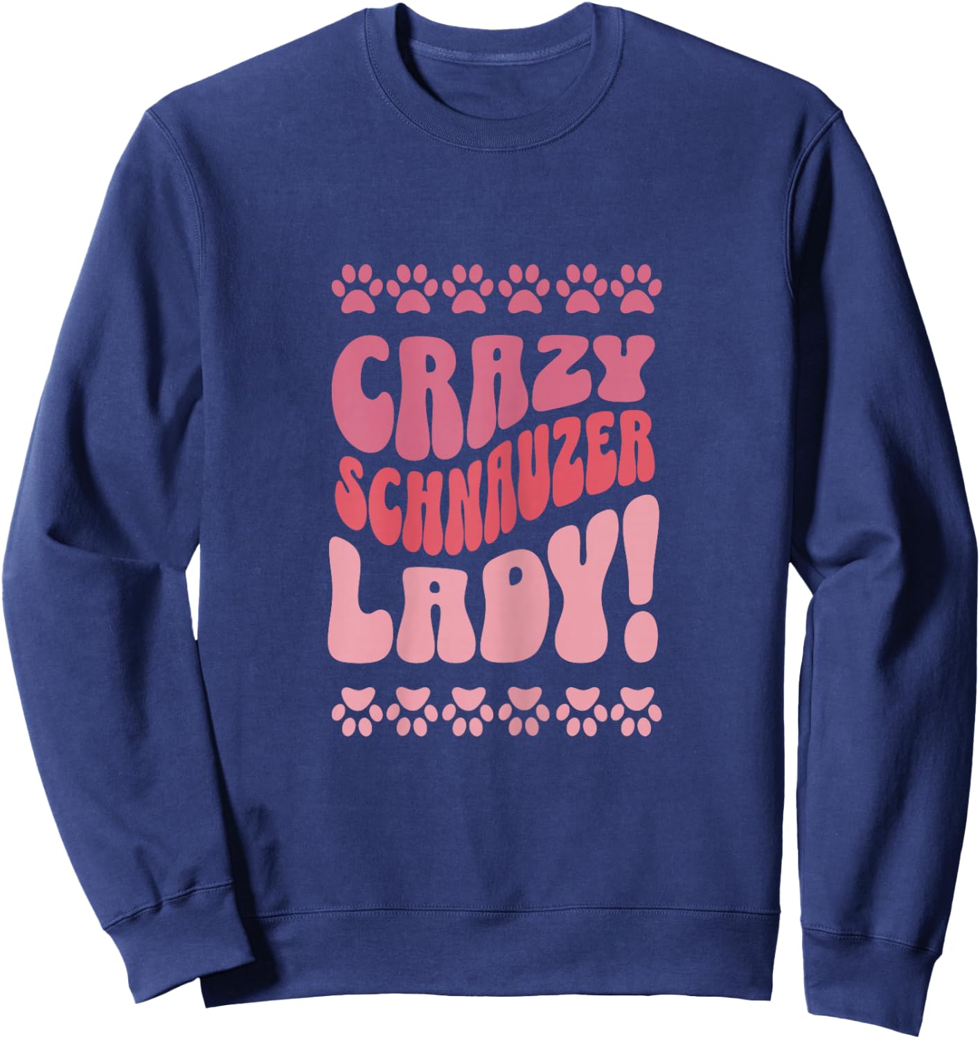 Crazy Airedale Terrier Lady Design for Dog Lovers Sweatshirt - Sweatshirt | Navy