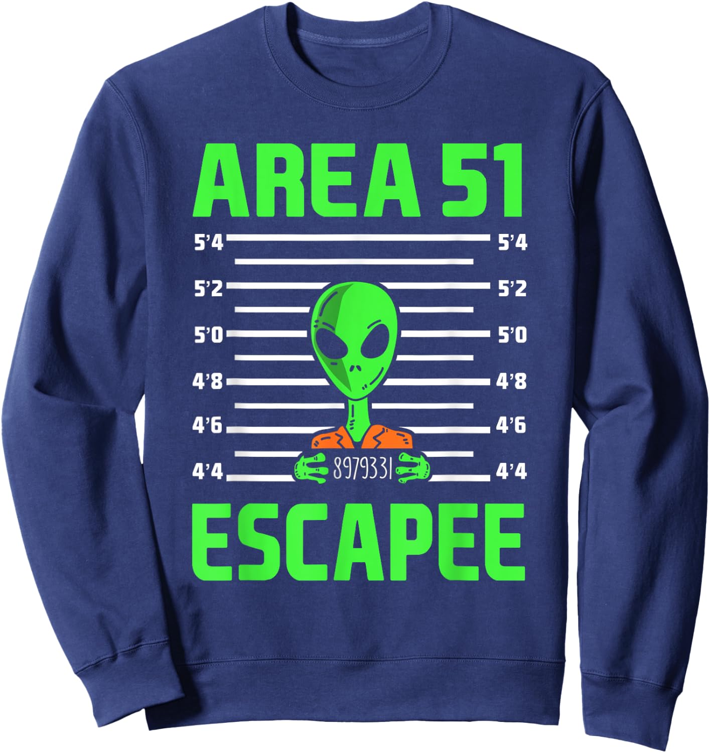 Alien Conspiracy Theory UFO Believer Funny Halloween Costume Sweatshirt - Sweatshirt | Navy