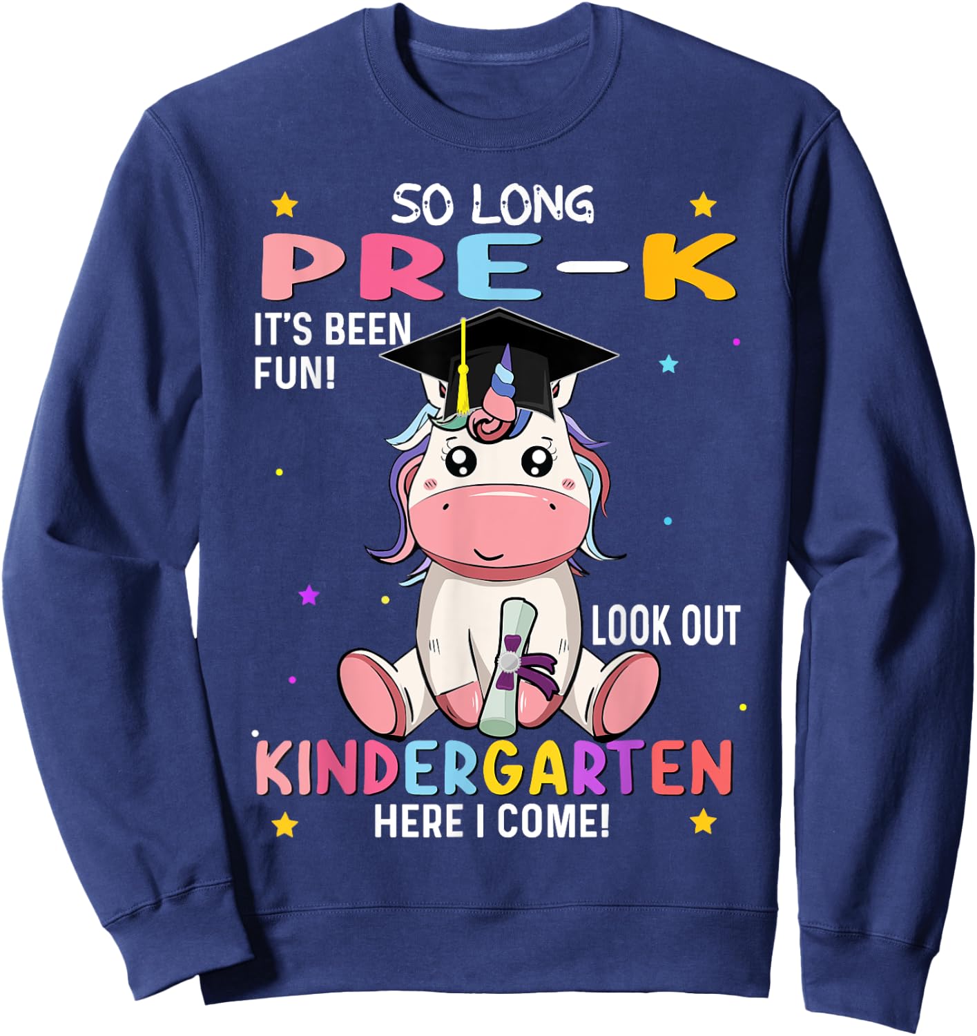 So Long pre k graduation 2025 look out Kindergarten girls Sweatshirt - Sweatshirt | Navy