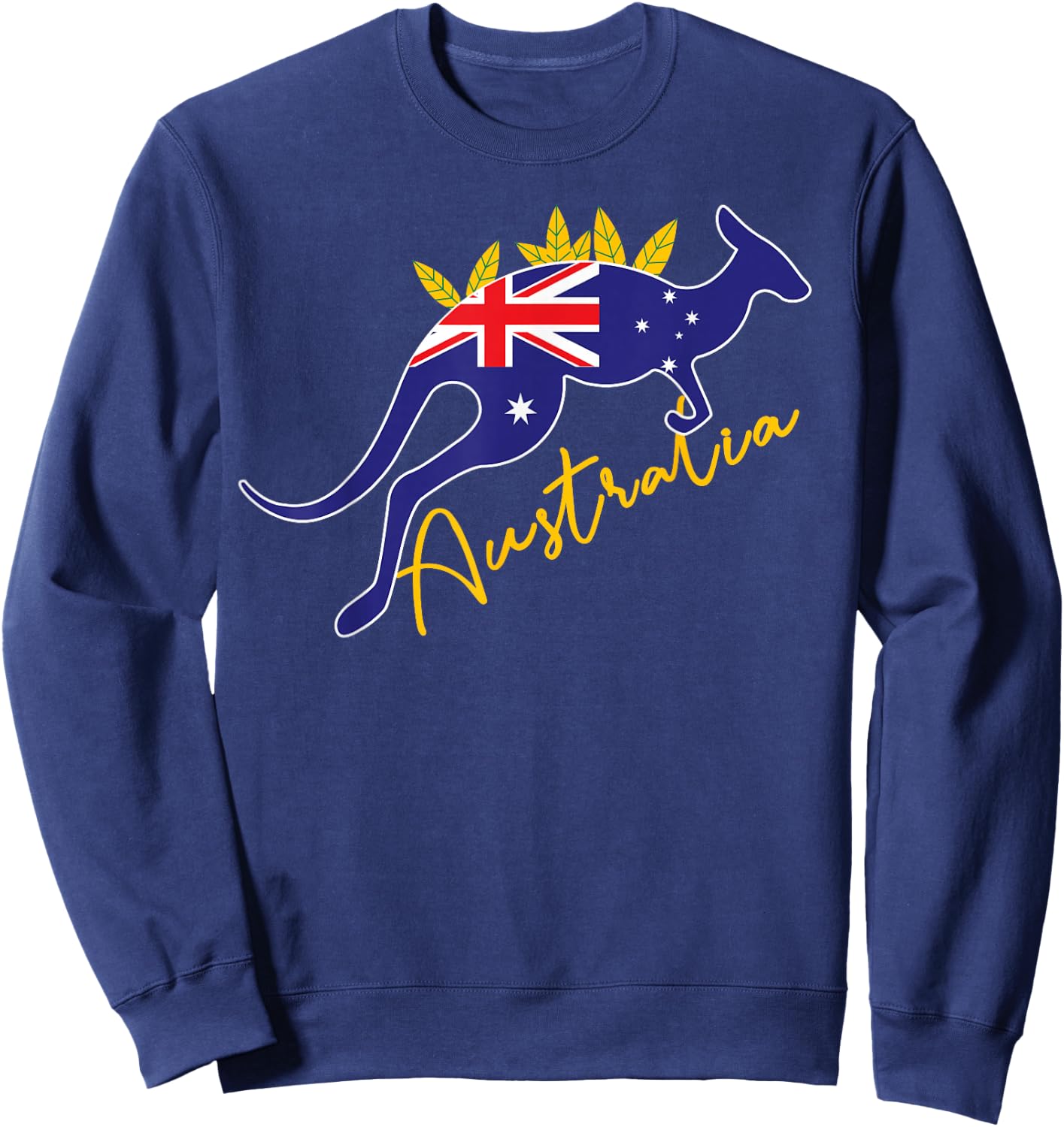 Australia Flag Kangaroo Australian Pride Souvenir Home Sweatshirt - Sweatshirt | Navy