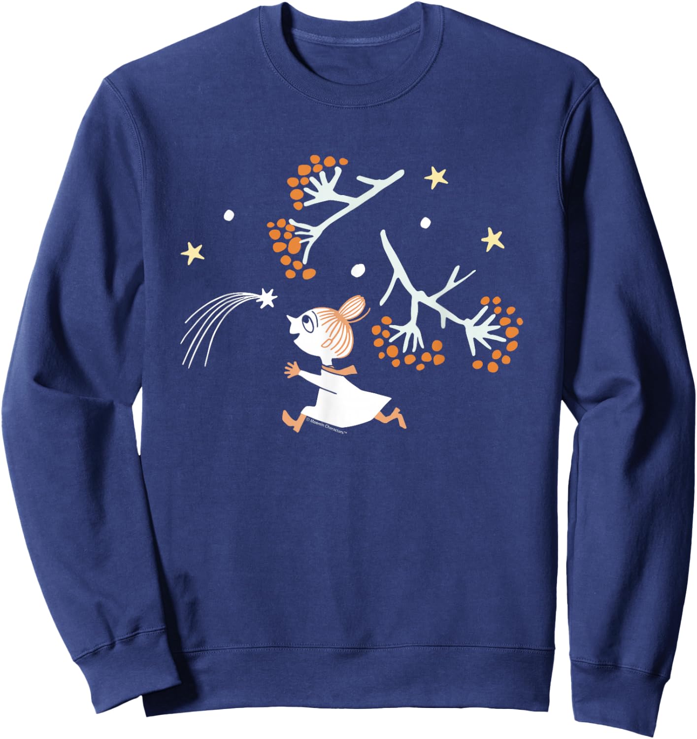 Mumin Little My Shooting Star Herbst Winter Sweatshirt - Sweatshirt | Navy
