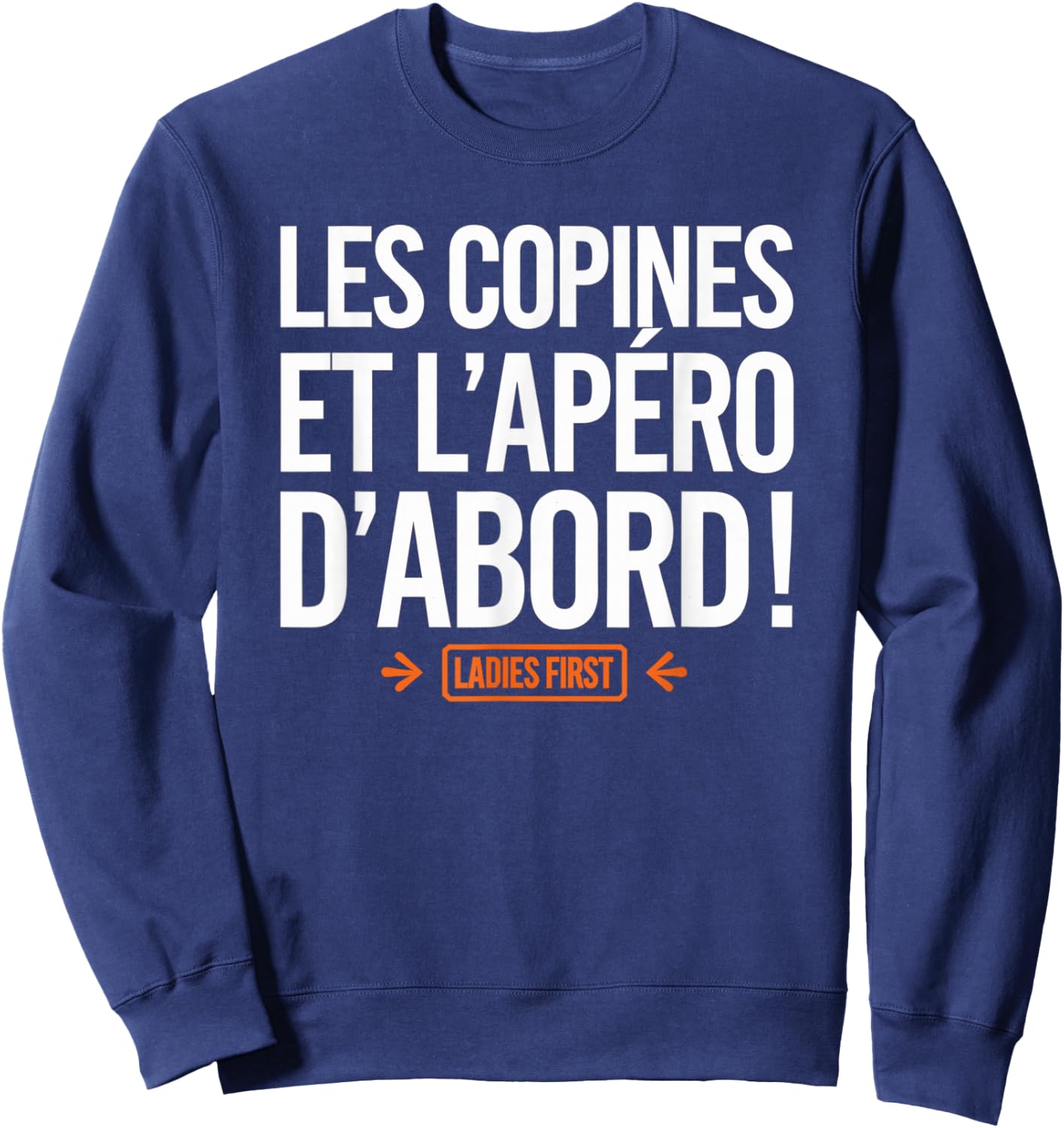 Les Copines et l'Aéro D'Abord Wine Alcohol Women's Aperitif , Black, S Sweatshirt - Sweatshirt | Navy