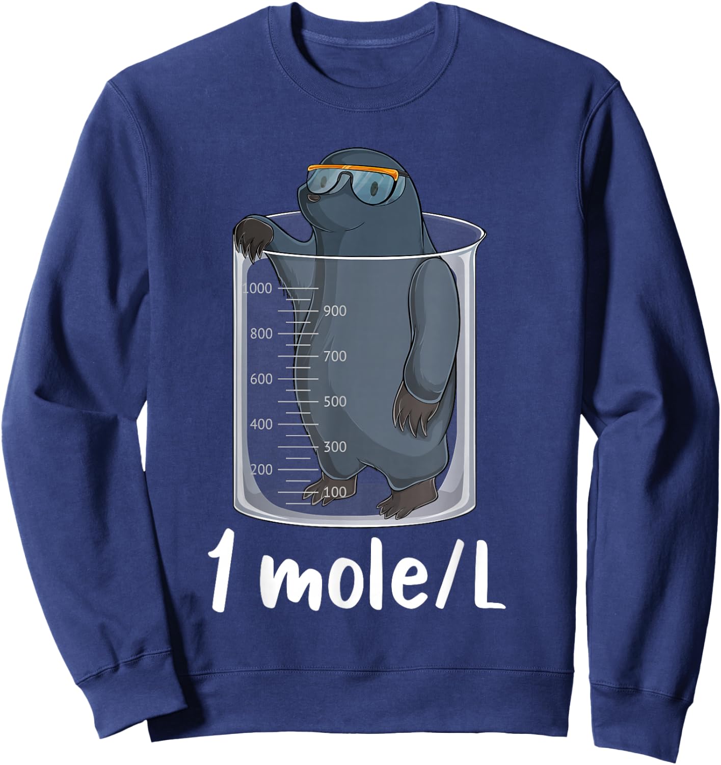 Funny Chemistry Chemist Student Science Teacher Moles Women Sweatshirt - Sweatshirt | Navy