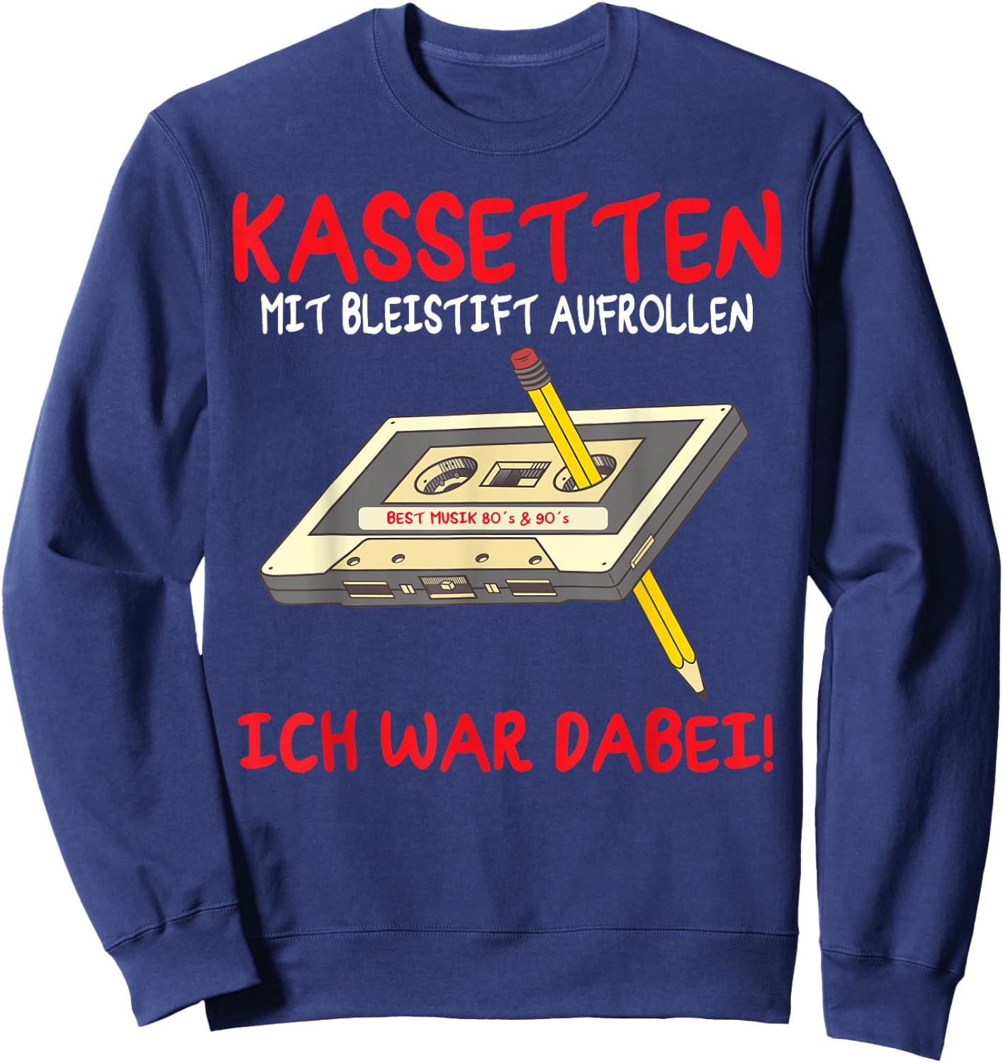 80er Jahre Outfit Herren 90er Jahre outfit Damen Retro Party Sweatshirt - Sweatshirt | Navy