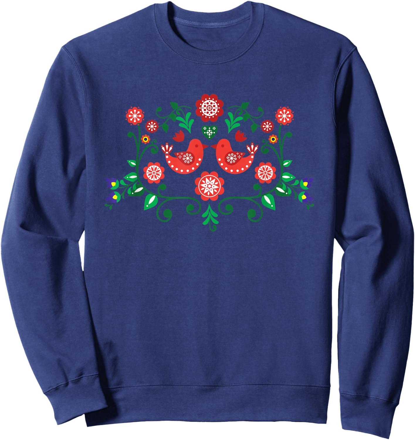 Polish Traditional Folk Pattern, Eastern Folklore Sweatshirt - Sweatshirt | Navy