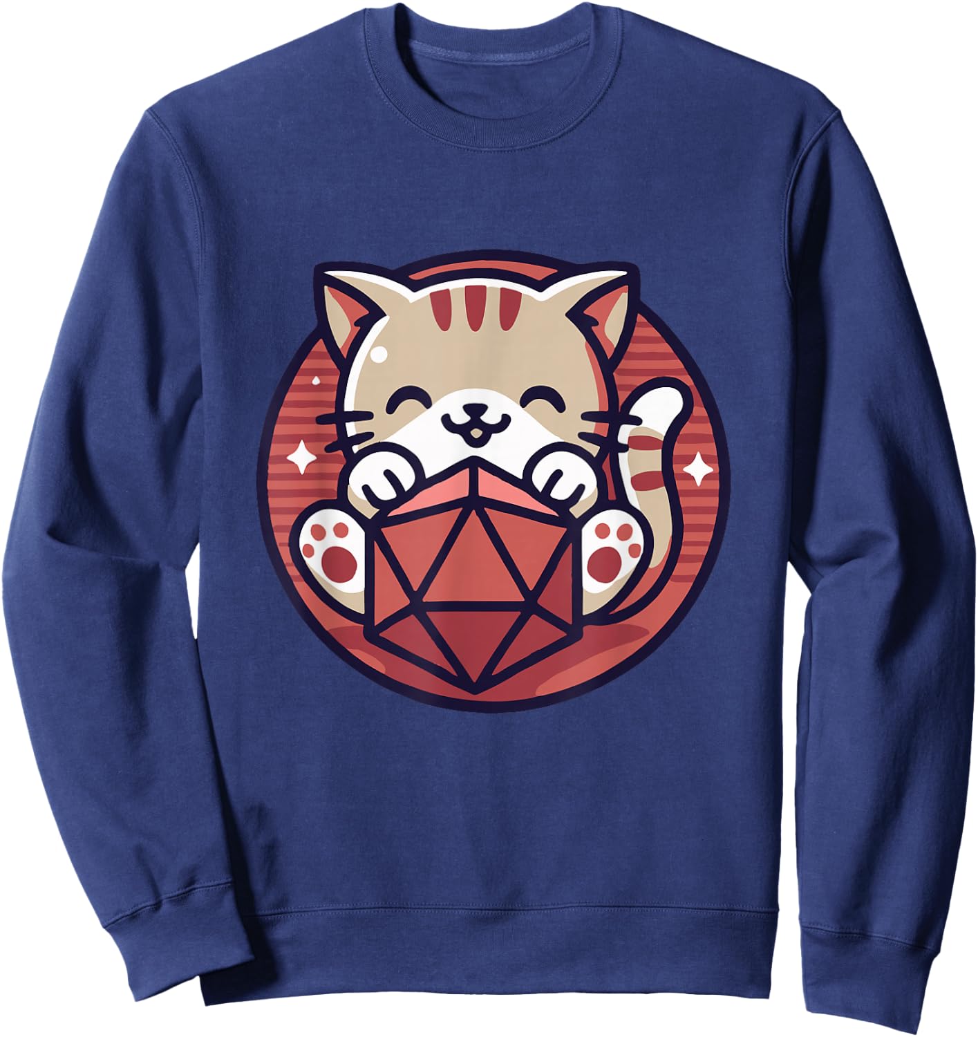 Chat With Dè RPG Humour Player Role Play , Black, S Sweatshirt - Sweatshirt | Navy