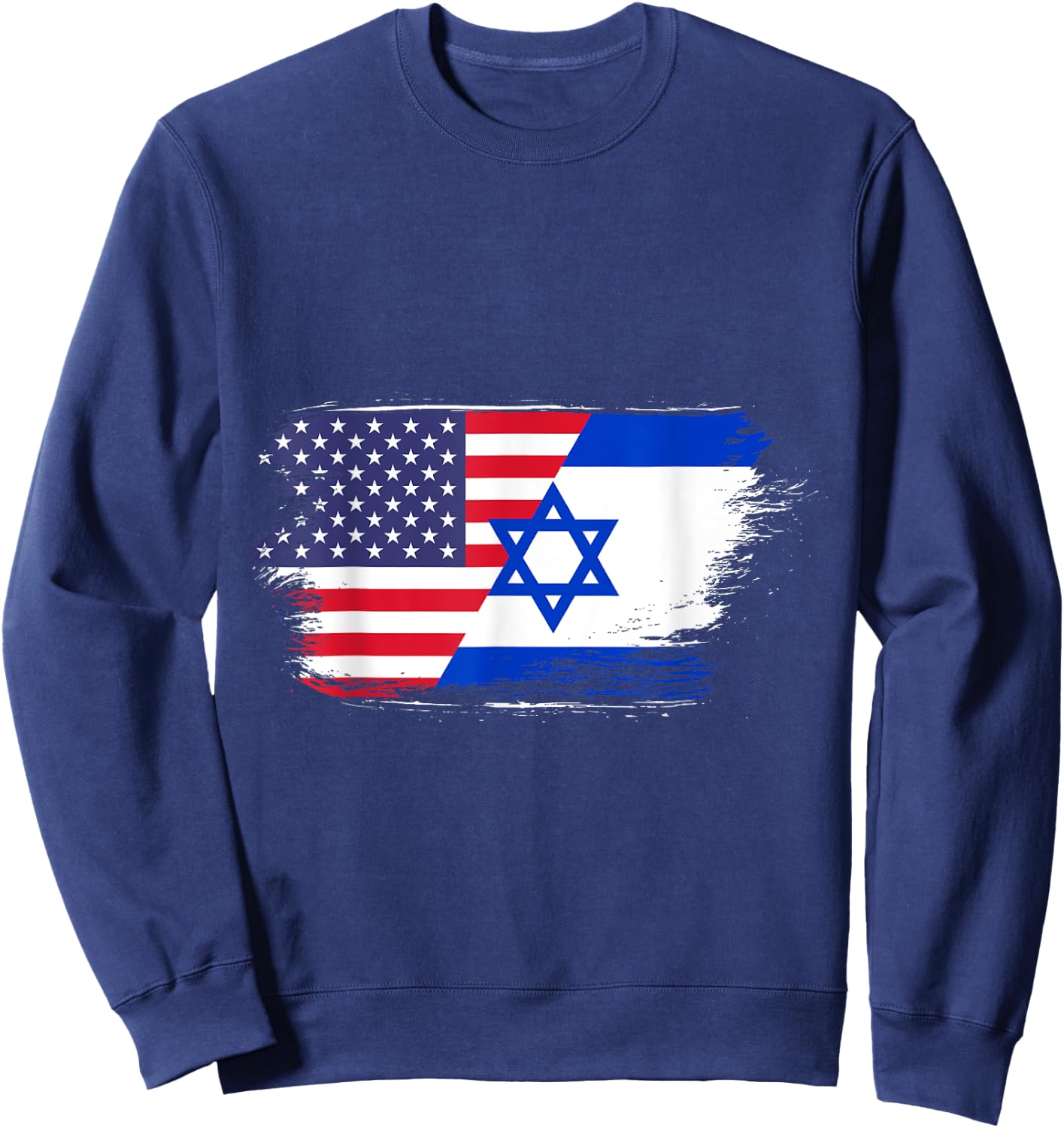 USA Flag Israel Sweatshirt - Sweatshirt | Navy