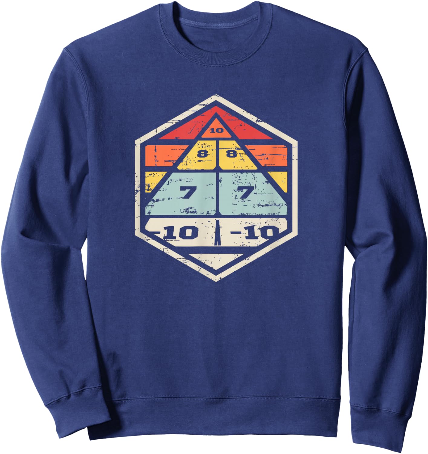 Retro badge shuffleboard board Sweatshirt - Sweatshirt | Navy