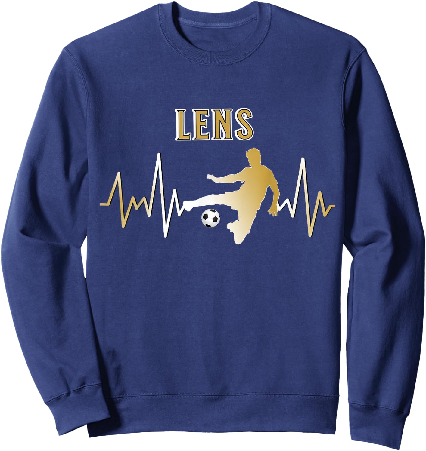 Lensois Football Lens Supporter Gift , Black, S Sweatshirt - Sweatshirt | Navy
