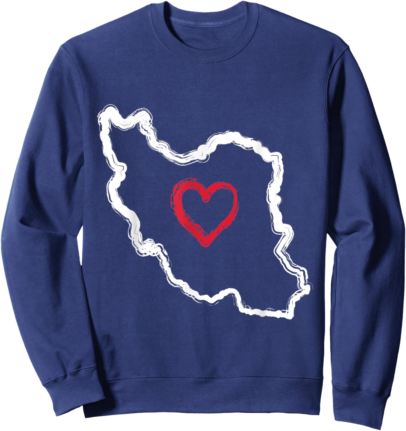 Freier Iran | Karte Herz Symbol | Freiheit Iran Azadi Persisch Sweatshirt - Sweatshirt | Navy