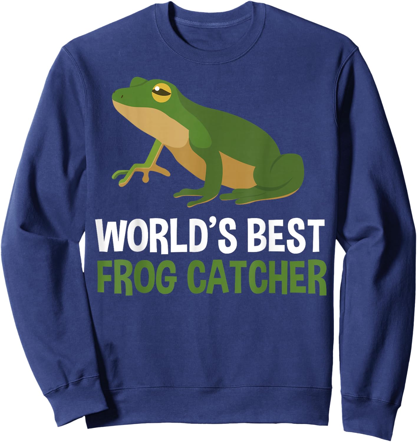 World's Best Frog Catcher Children Boys Girls Frog Sweatshirt - Sweatshirt | Navy