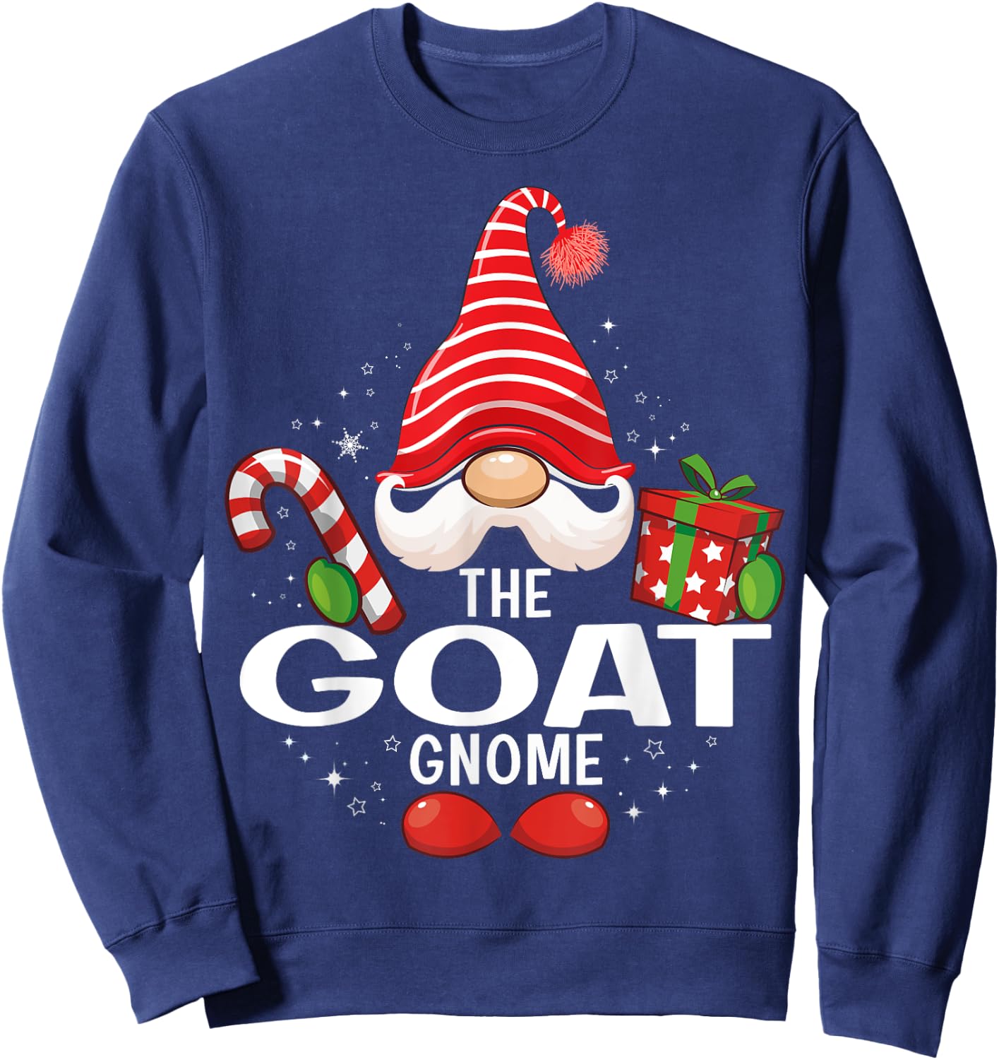 The Goat Gnome Christmas Matching Family Sweatshirt - Sweatshirt | Navy