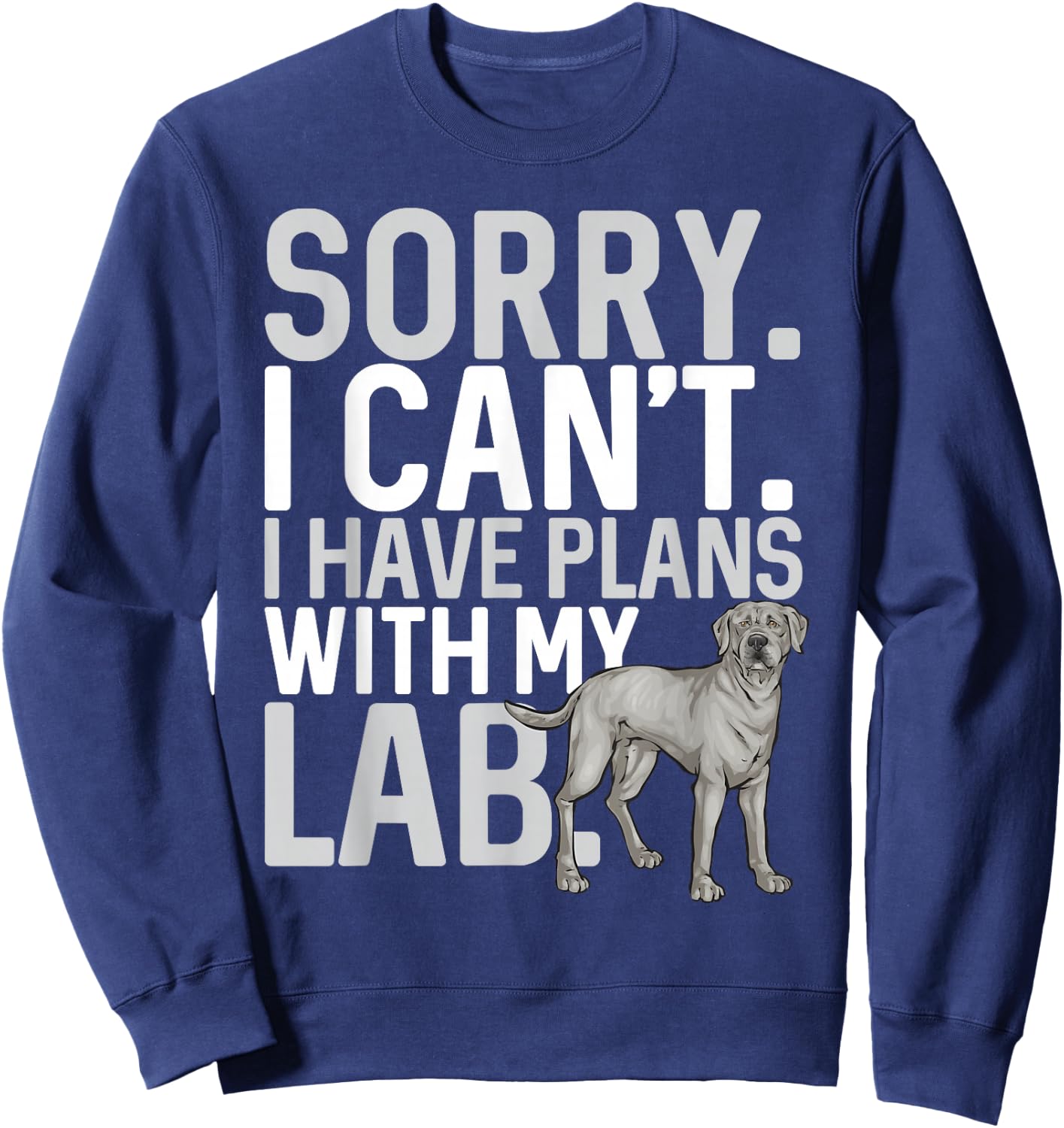 Silver Lab Silver Labrador Retriever Sweatshirt - Sweatshirt | Navy