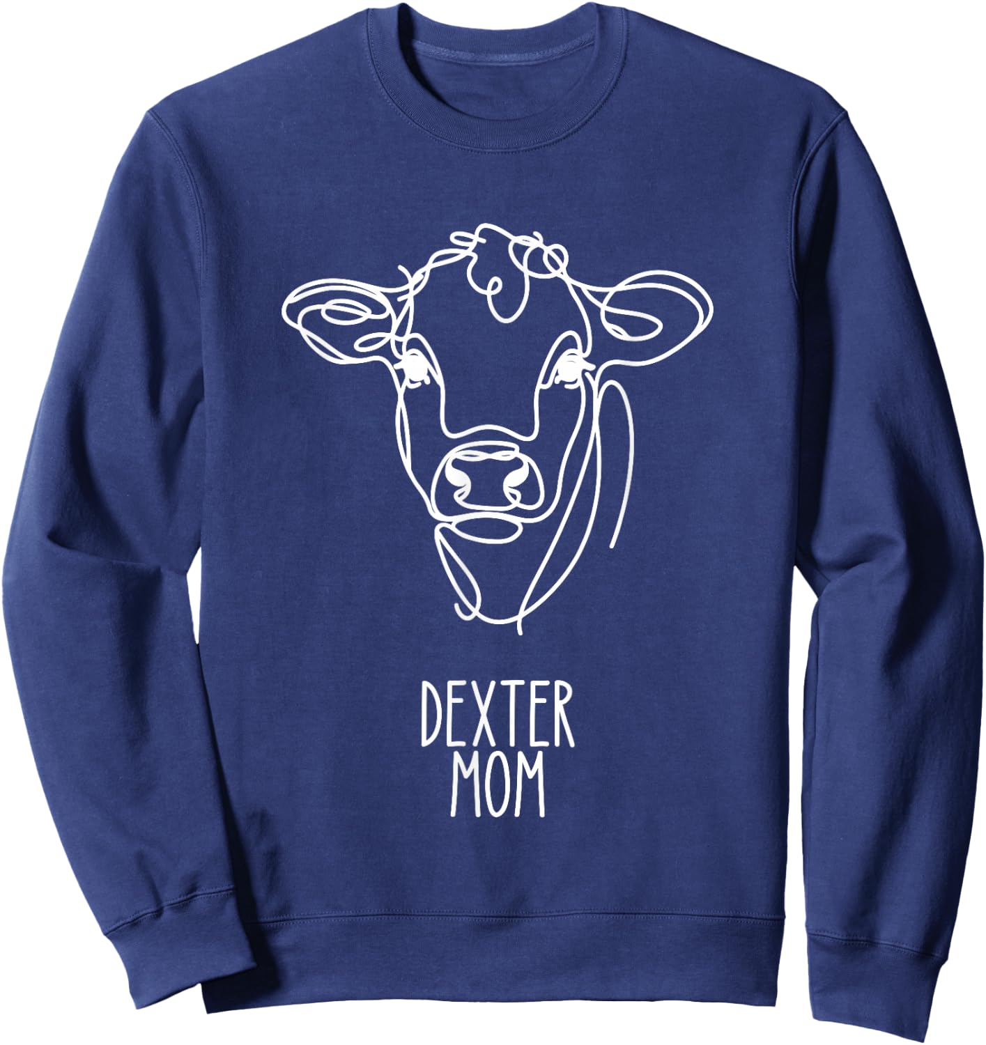 Line Art Best Cow Mom Women - Dexter Sweatshirt - Sweatshirt | Navy