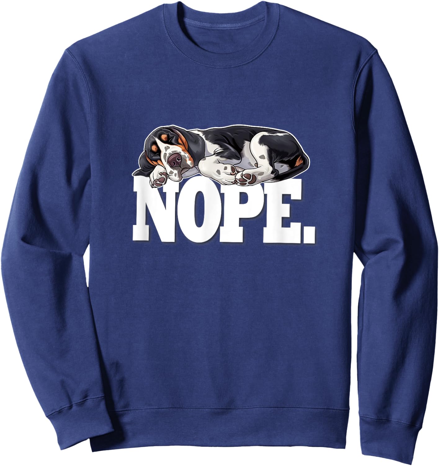 Funny Napping NOPE Bluetick Coonhound Lover Sweatshirt - Sweatshirt | Navy
