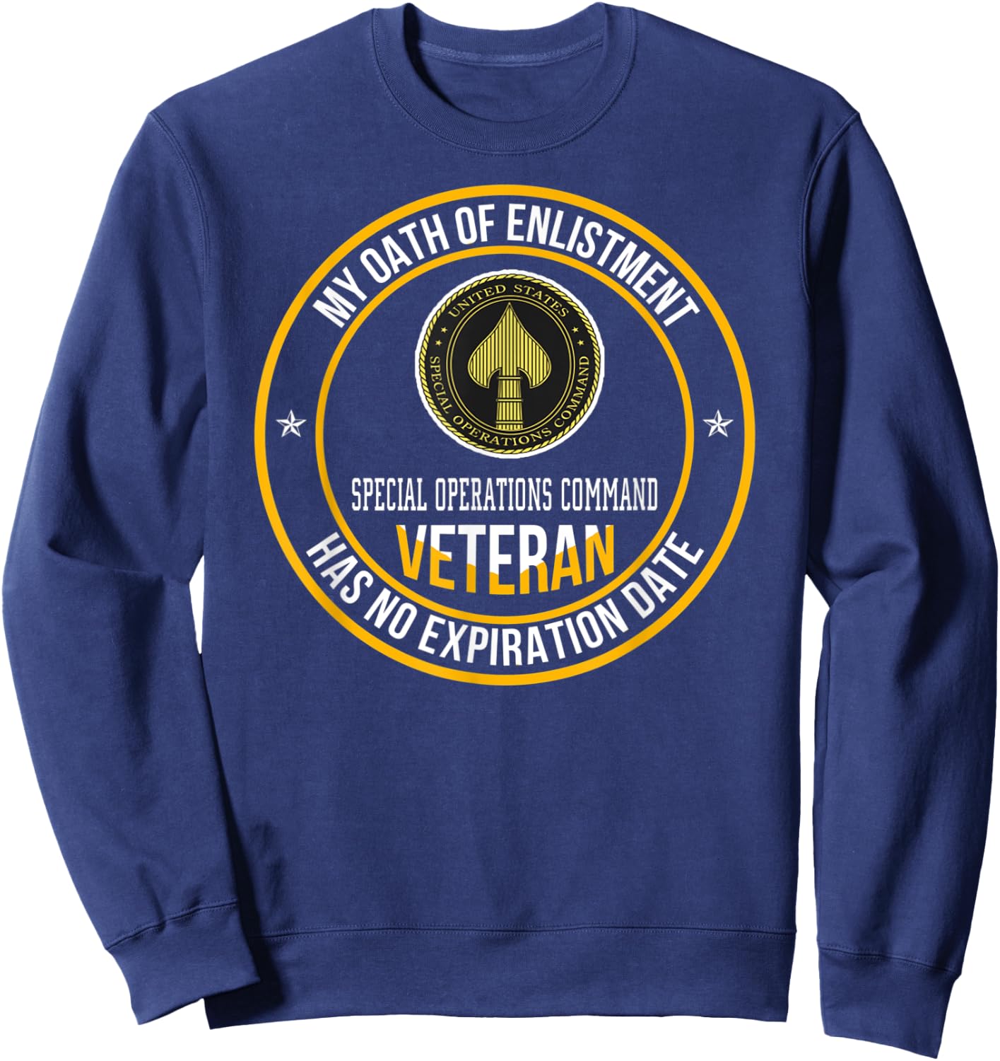 Special Operations Command Veteran My Oath Of Enlistment Sweatshirt - Sweatshirt | Navy