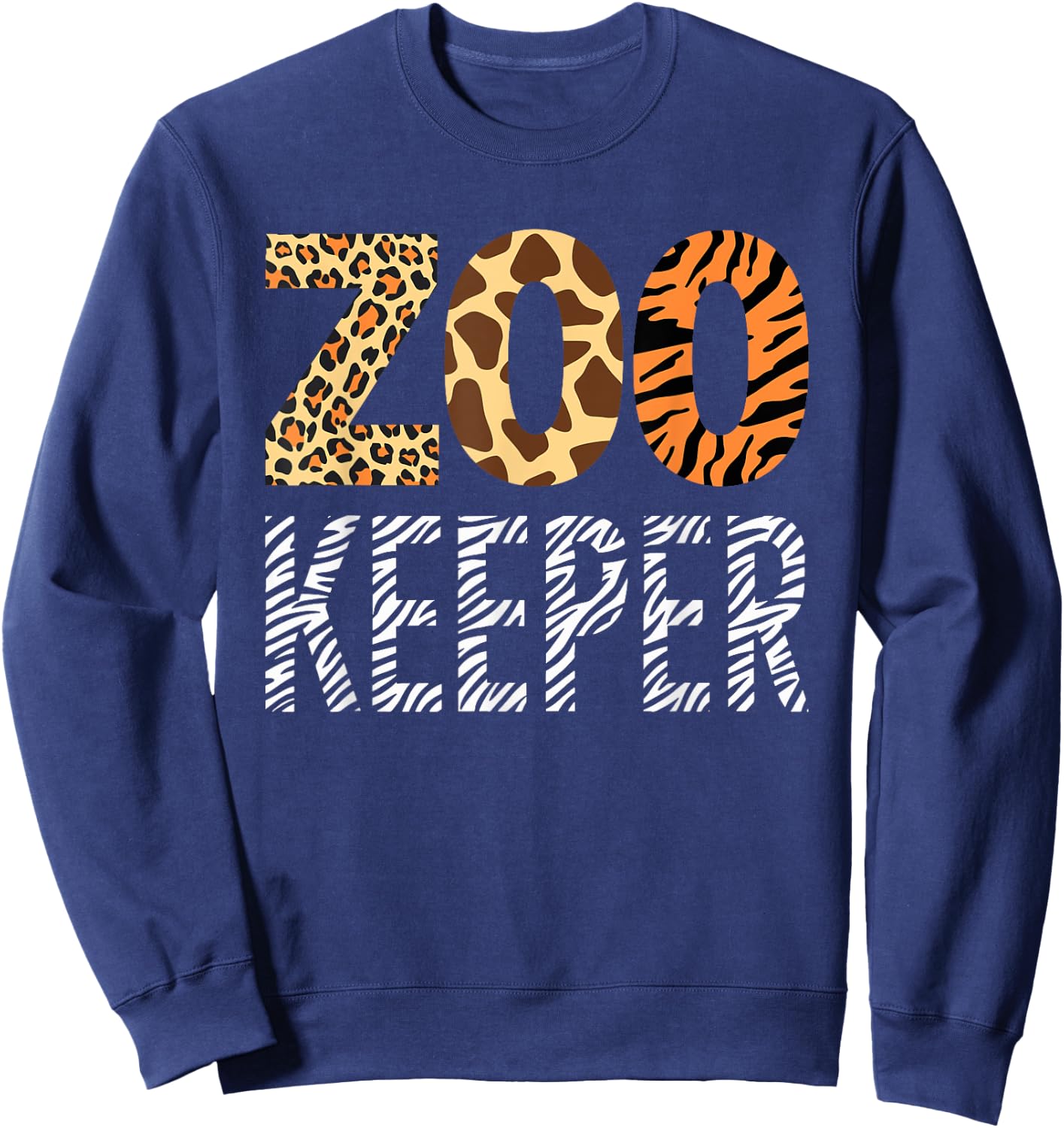 Zookeeper Animals Zoo Wildlife Safari Halloween Costume Sweatshirt - Sweatshirt | Navy