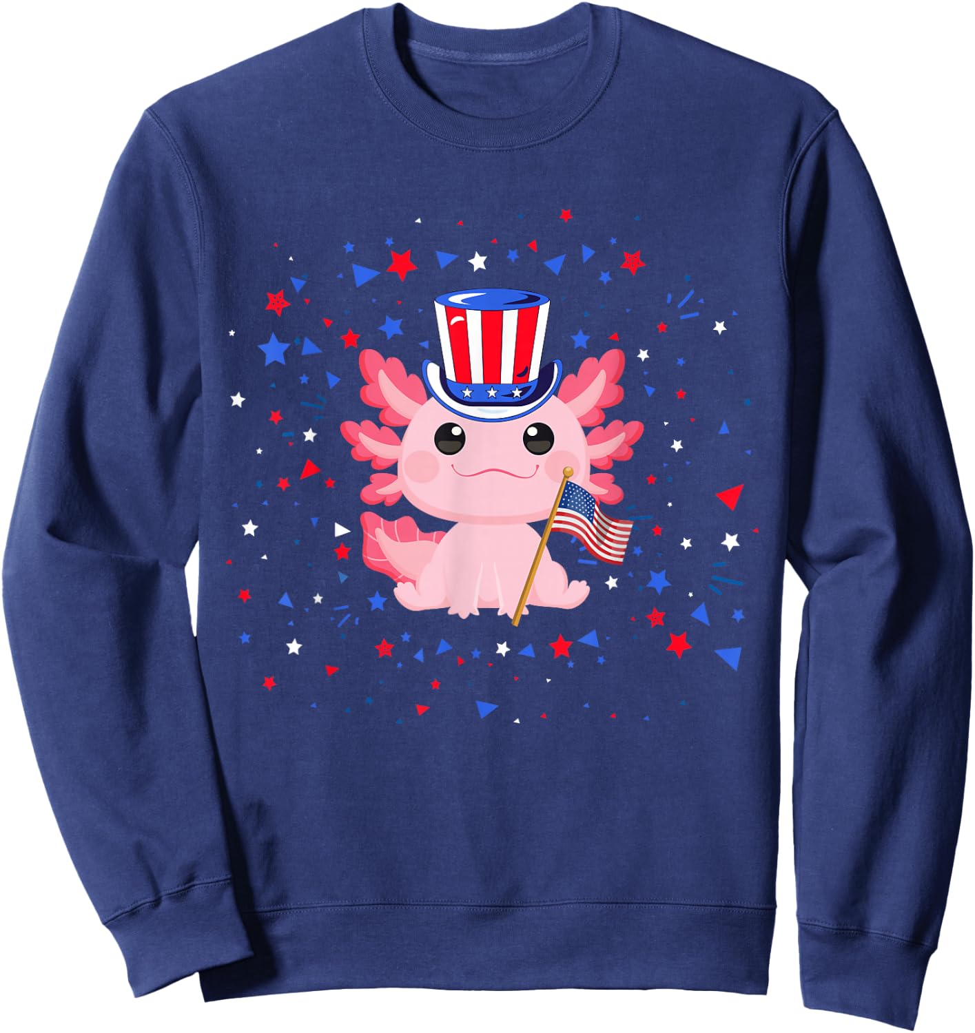 Axolotl 4th of July Sweatshirt - Sweatshirt | Navy