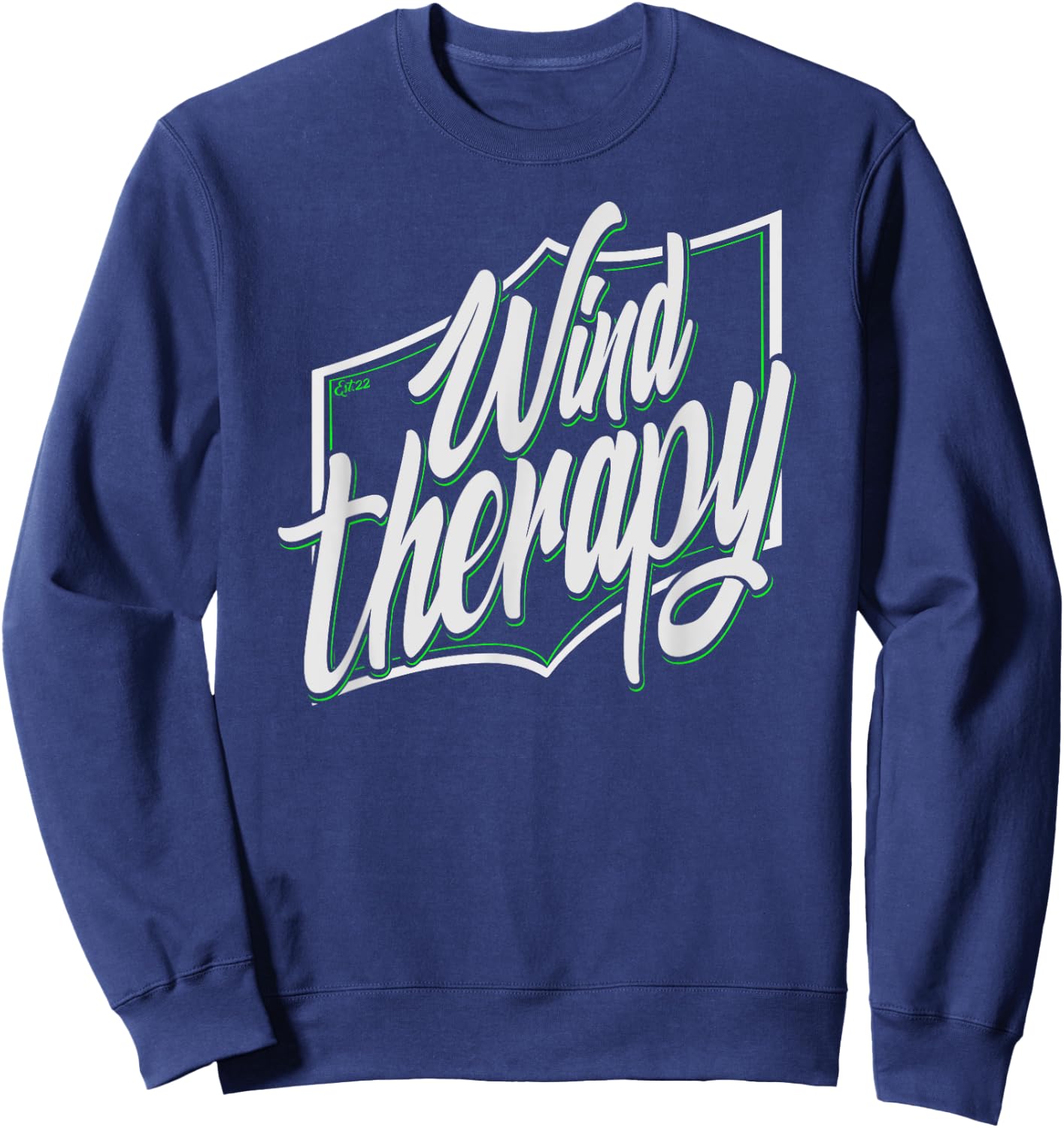 Wind therapy logo green Sweatshirt - Sweatshirt | Navy