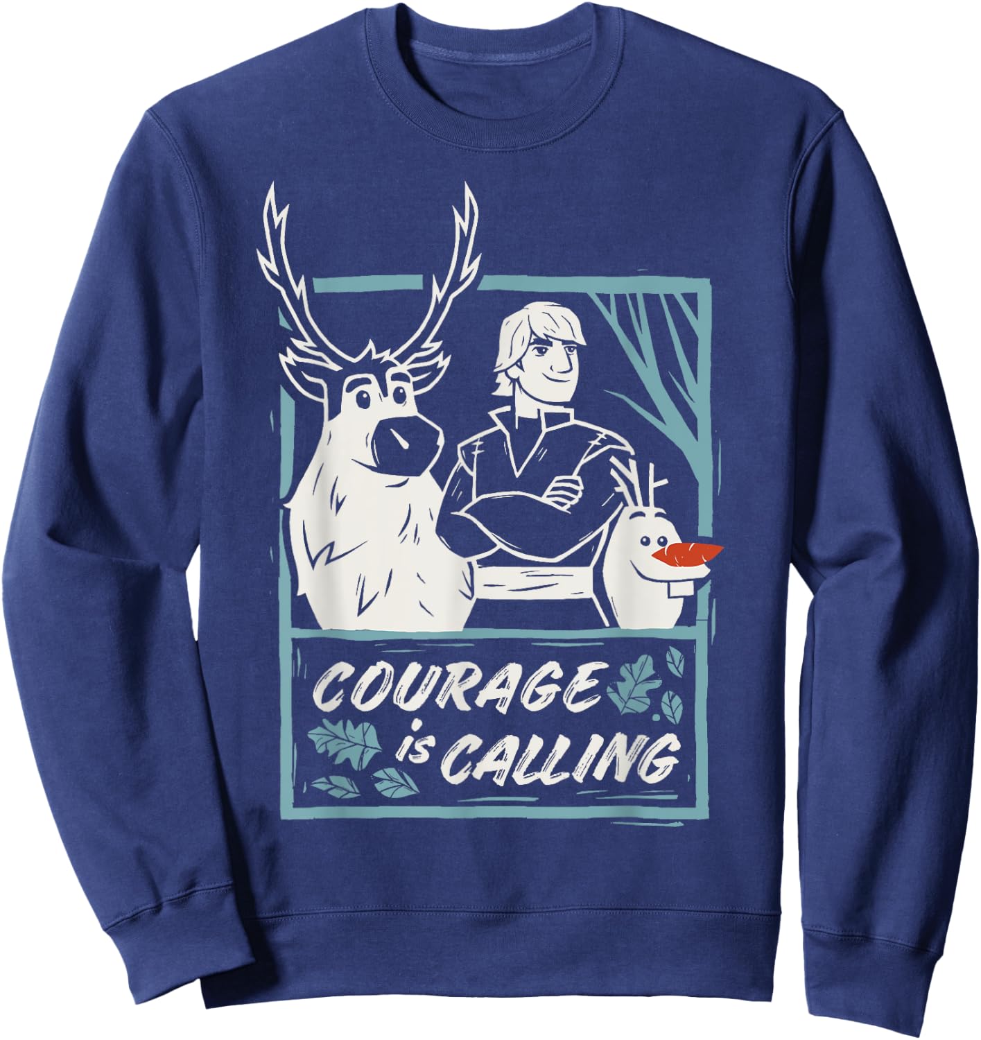 Disney Frozen 2 Sven Kristoff and Olaf Courage Call You Sweatshirt - Sweatshirt | Navy