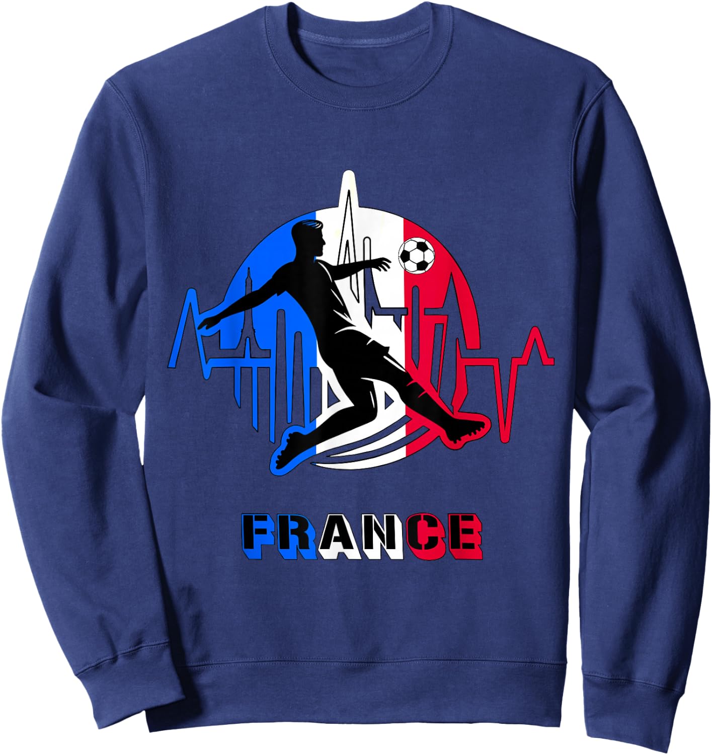 French Supporter Gift Foot Sweatshirt - Sweatshirt | Navy