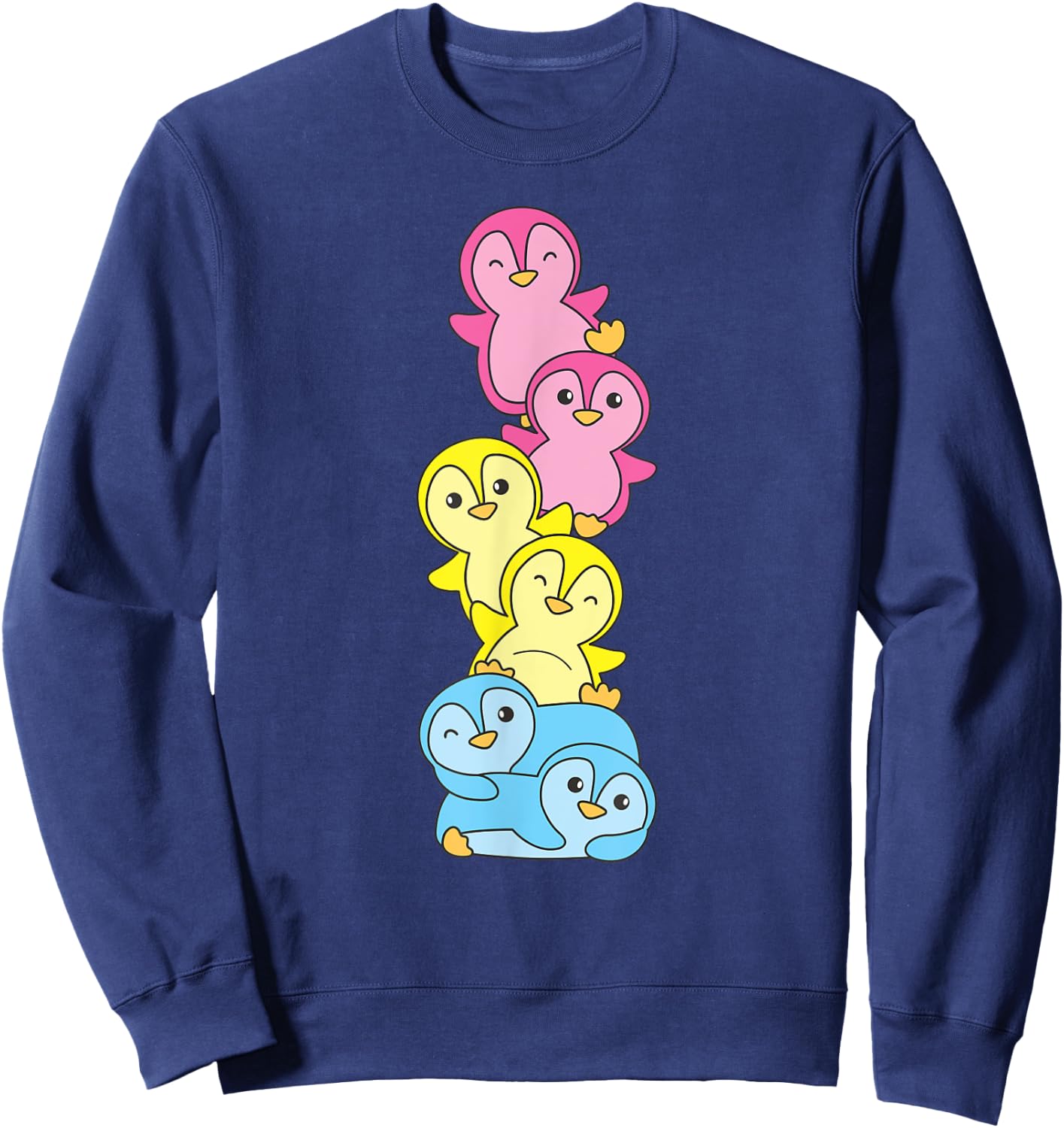 Pansexual Flag Pride Month Lgbtq Pansexual Penguin Sweatshirt - Sweatshirt | Navy