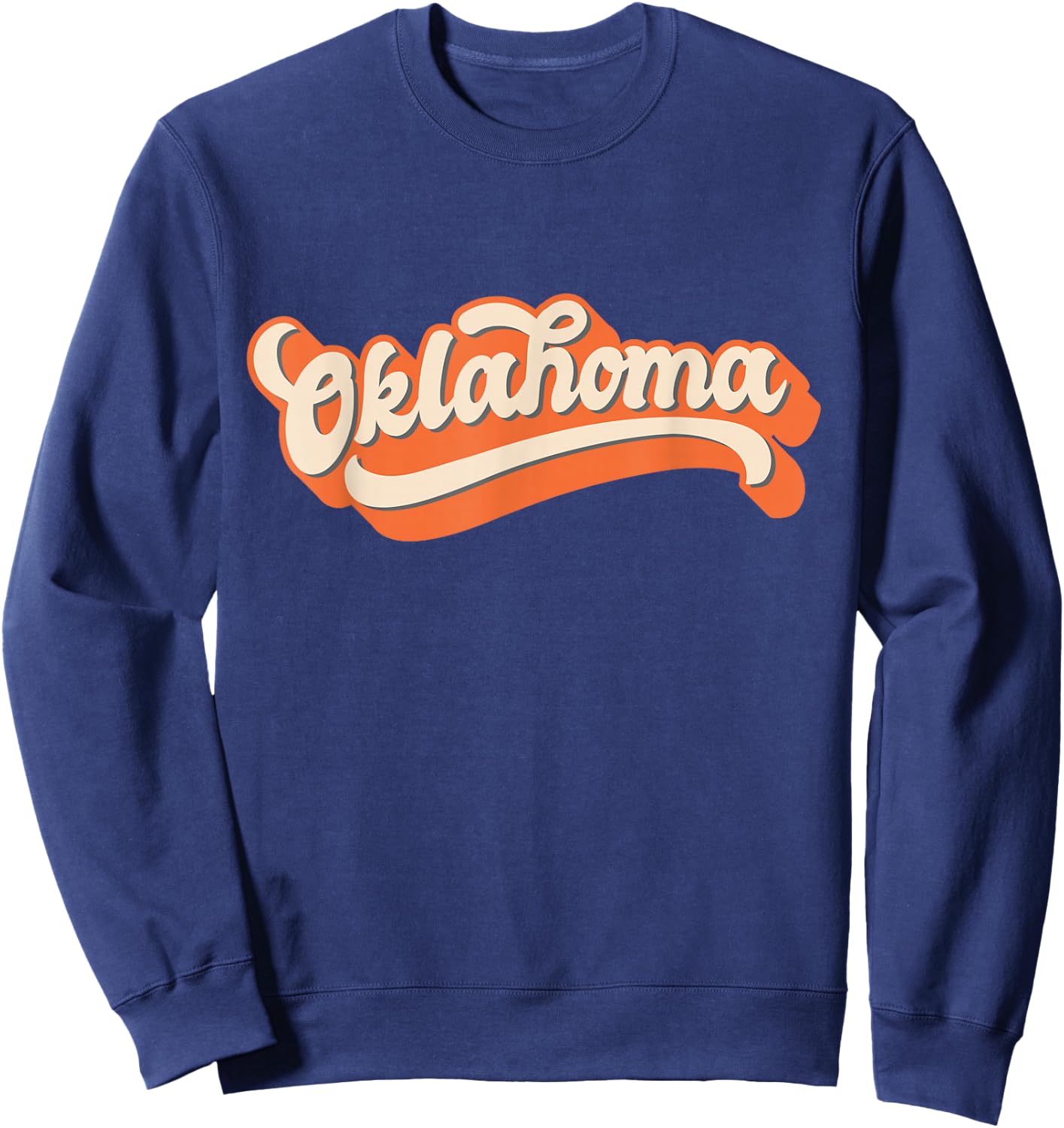 Oklahoma America USA State Retro Sweatshirt - Sweatshirt | Navy