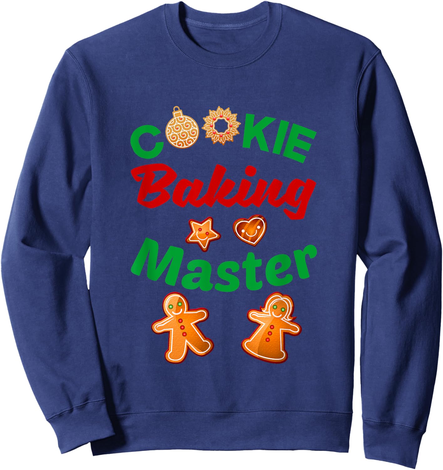 Christmas Funny Cookie Baking Master Crew Team Shirt Sweatshirt - Sweatshirt | Navy