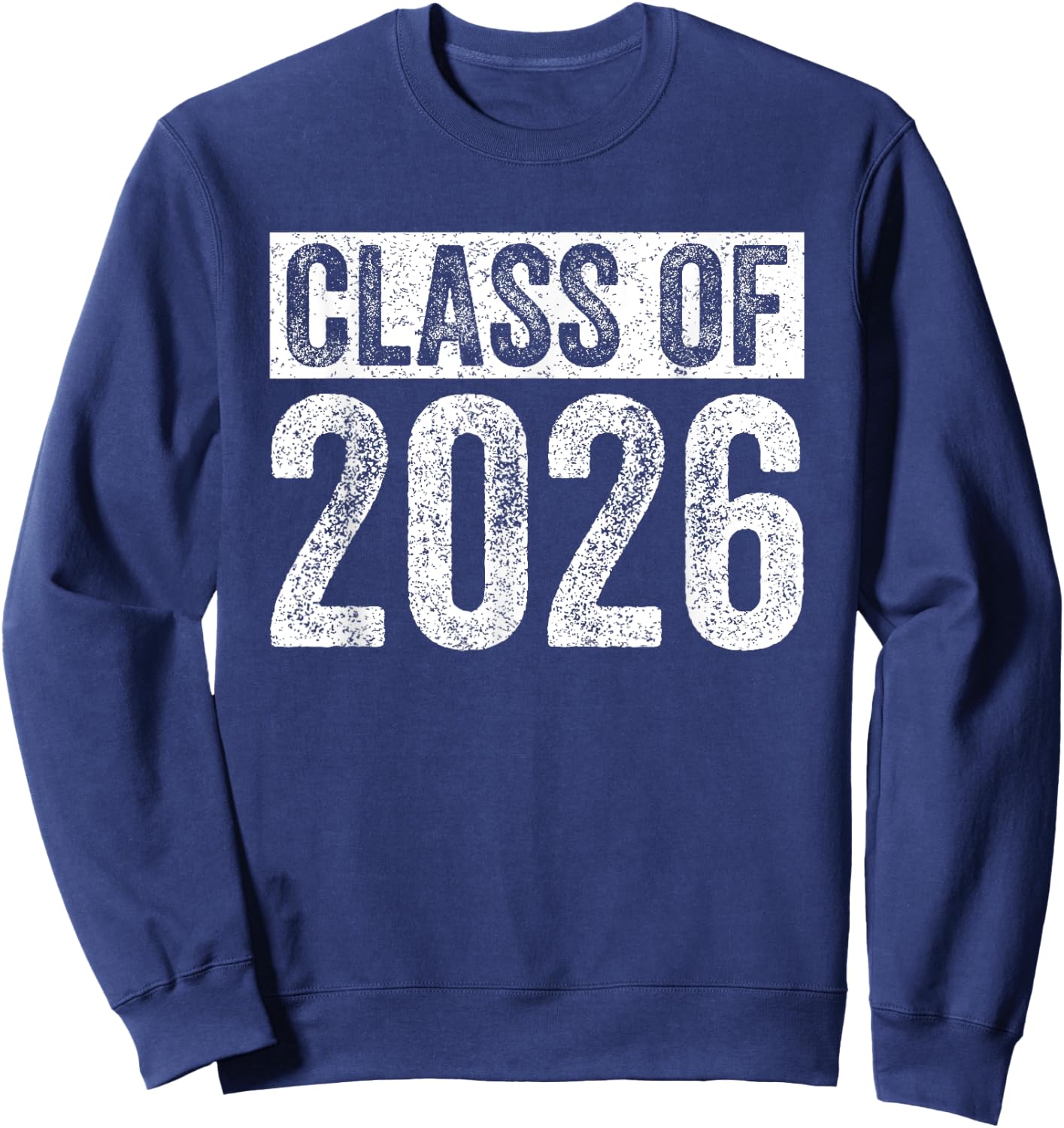Senior 2026 Graduation Shirt Class Of 2026 Vintage School Sweatshirt - Sweatshirt | Navy