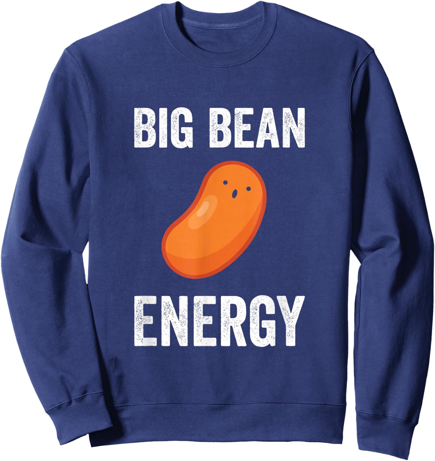 Baked Beanz Apparel Big Bean Energy -Adults Black Small Classic Fit Sweatshirt - Sweatshirt | Navy