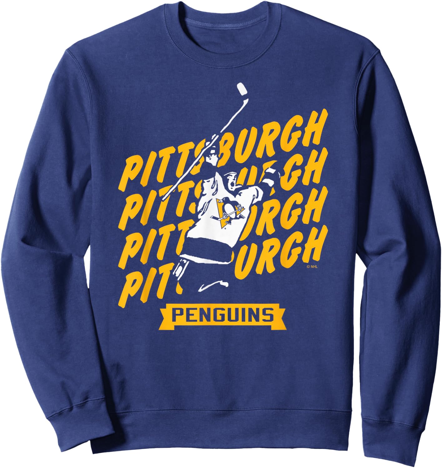 Pittsburgh Penguins Graffiti Black Officially Licensed Sweatshirt - Sweatshirt | Navy