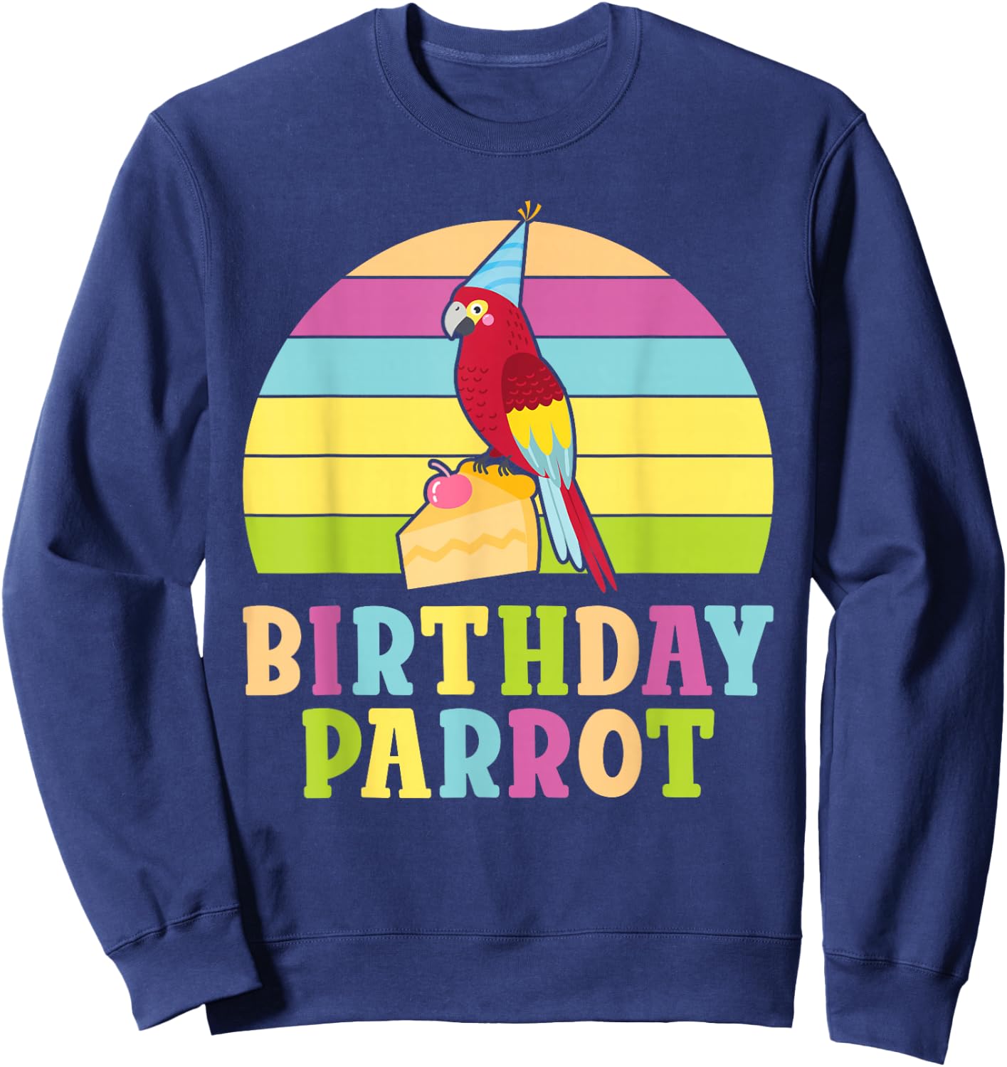Birthday Parrot Birthday Sweatshirt - Sweatshirt | Navy