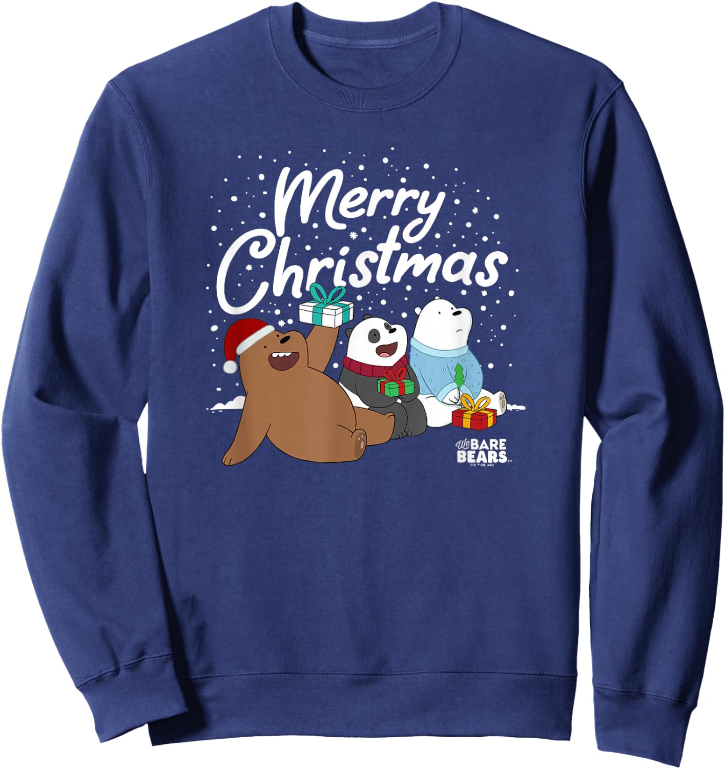We Bare Bears Christmas Present Friends Sweatshirt - Sweatshirt | Navy