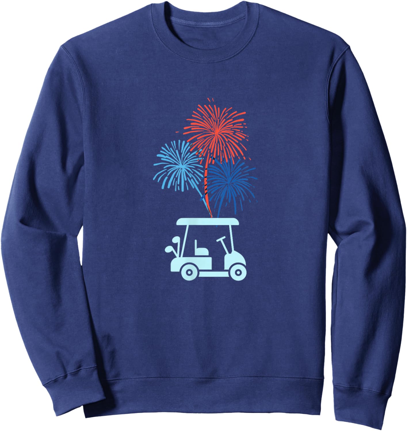 Golfers style 4th of July and golf cart stylish golf Sweatshirt - Sweatshirt | Navy