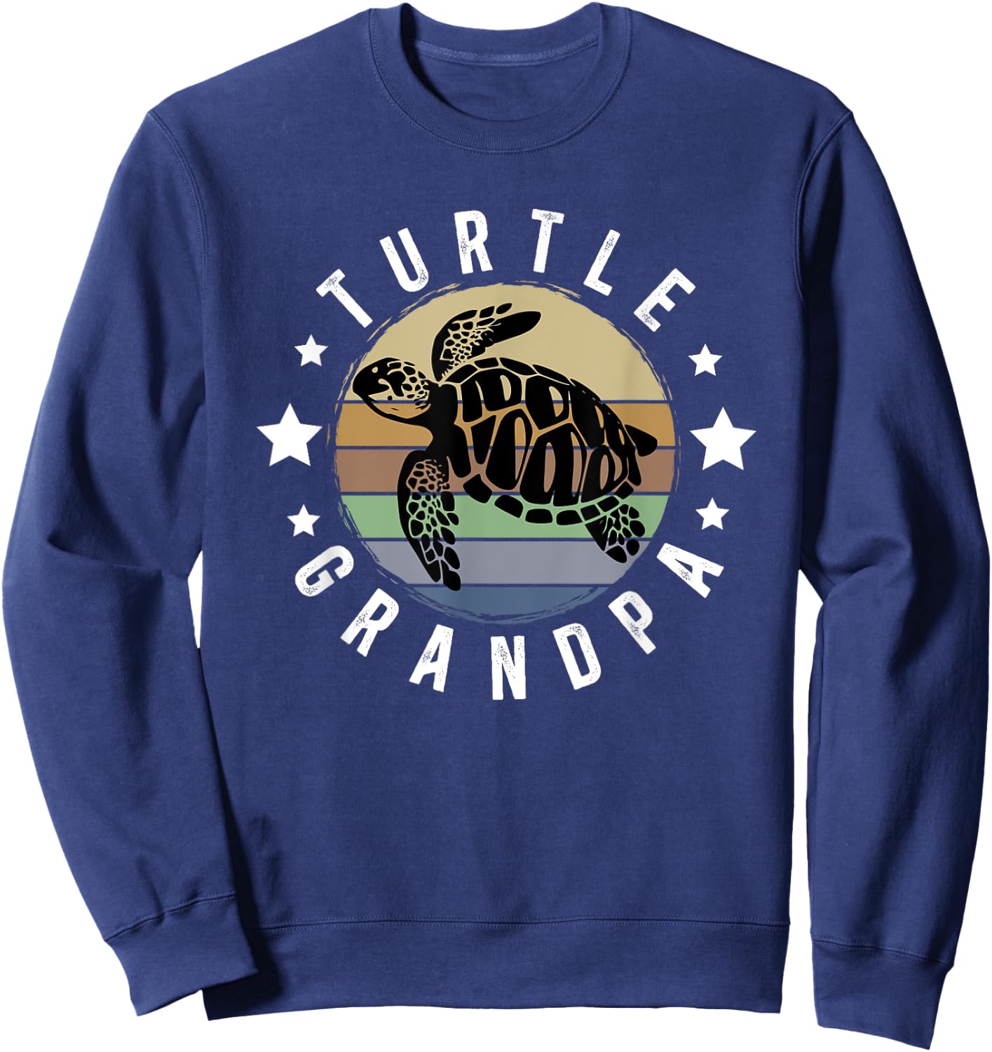 Turtle Grandpa Turtle Grandfather Turtle Owner Turtle Lover Sweatshirt - Sweatshirt | Navy