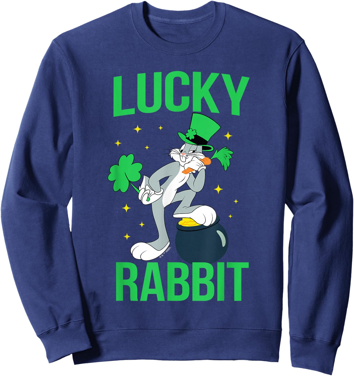 Looney Tunes Bugs Bunny St. Patrick's Lucky Rabbit Sweatshirt - Sweatshirt | Navy