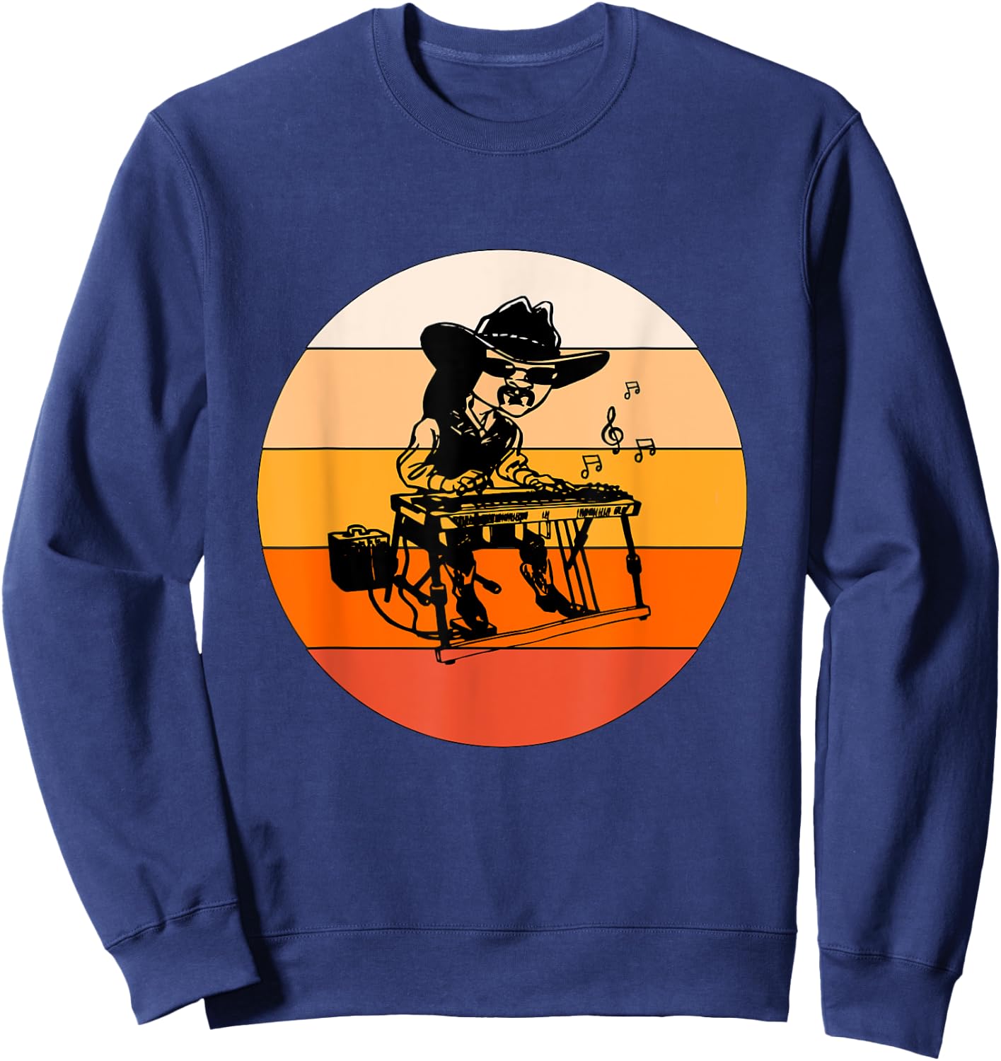 Vintage Pedal Steel Guitar Console Steel Guitar Dad Sweatshirt - Sweatshirt | Navy