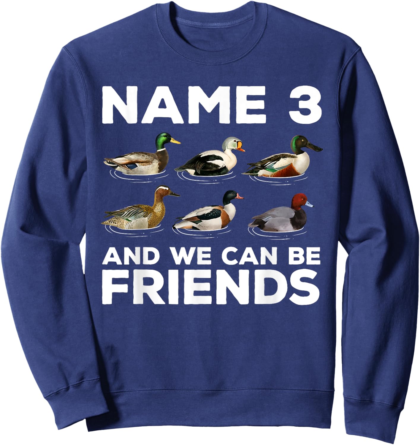 Duck Hunting Design Women Wildlife Hunt Duck Hunter Sweatshirt - Sweatshirt | Navy