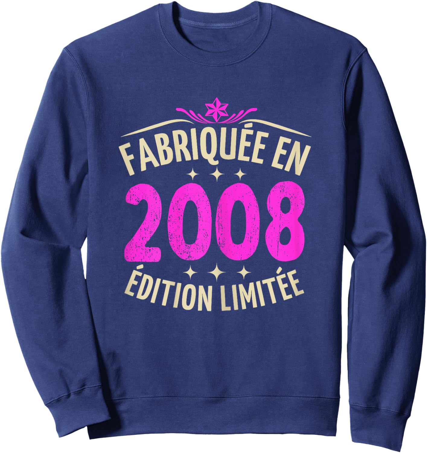 17 Years Woman 2008 Birthday 17 Years Girl Limited Edition , Black, Female X-Small Sweatshirt - Sweatshirt | Navy